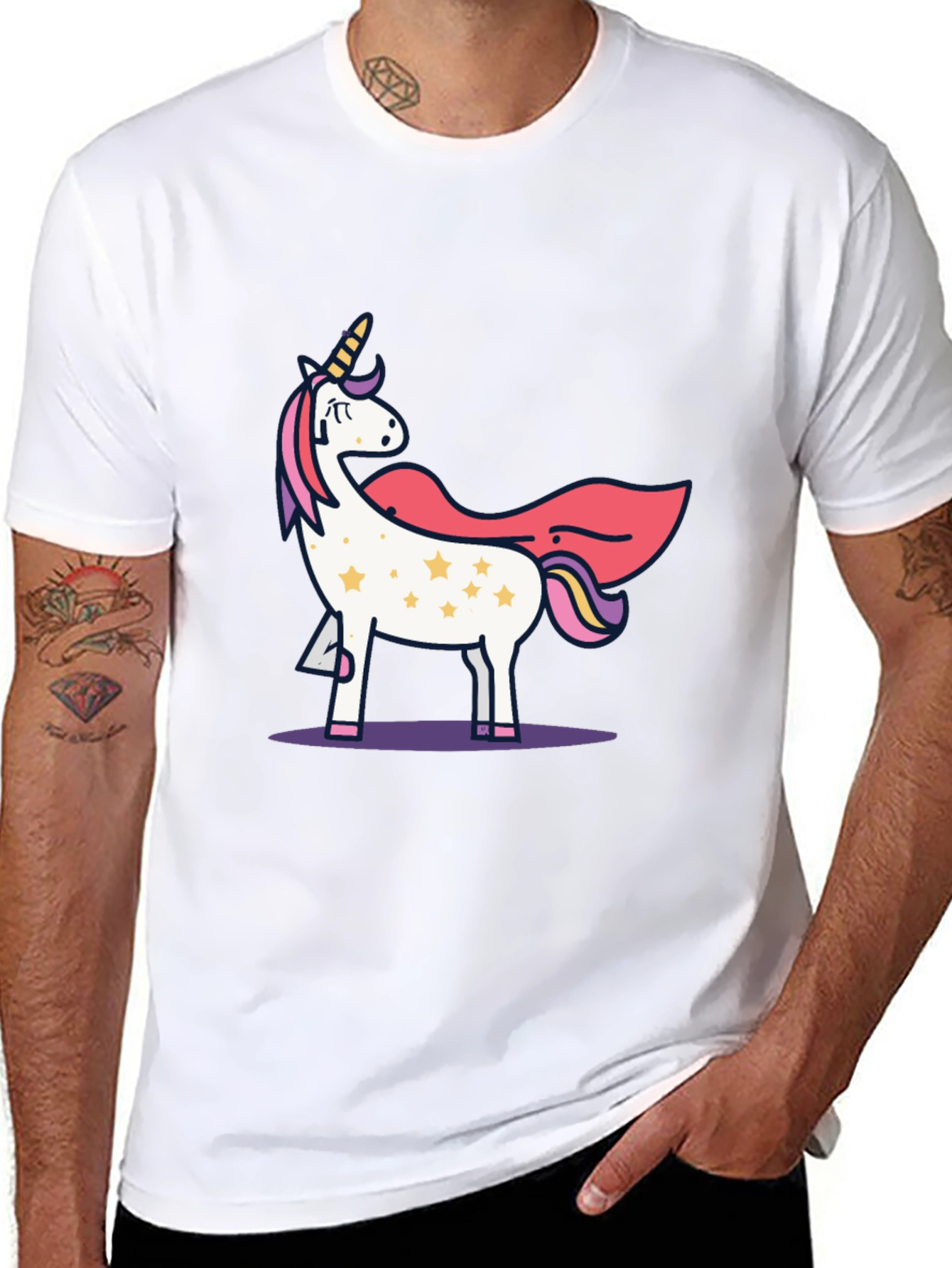 Unicorn Graphic Black T-Shirt