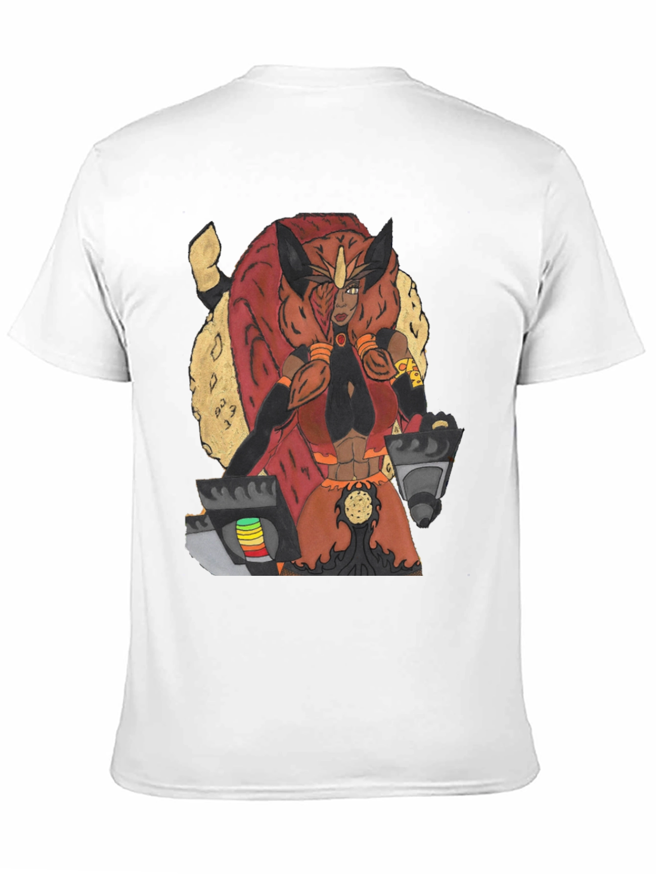 Warrior Character Graphic Print Tee - Black