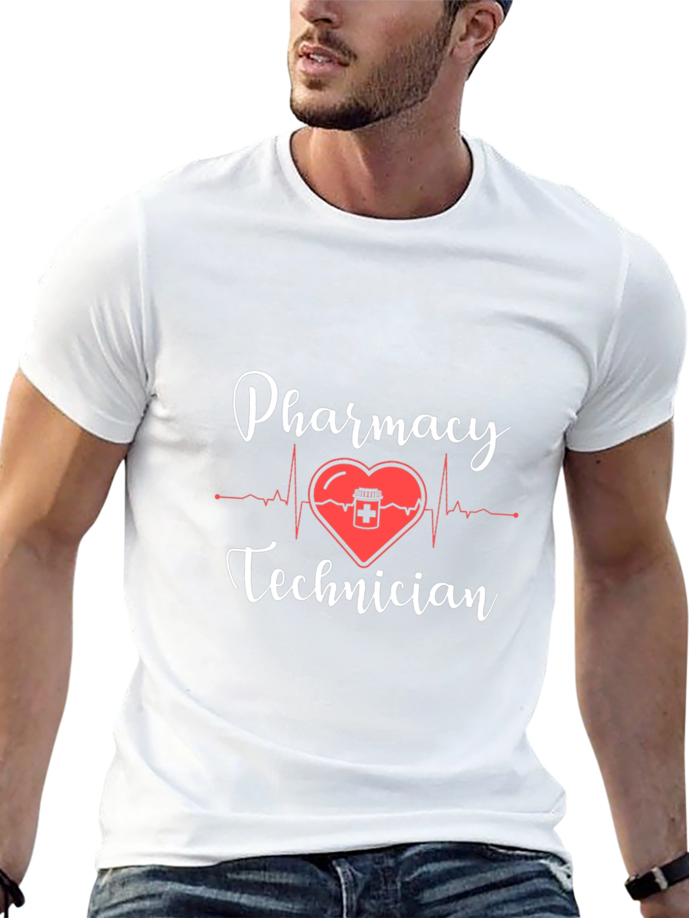 Pharmacy Technician Heartbeat T-Shirt