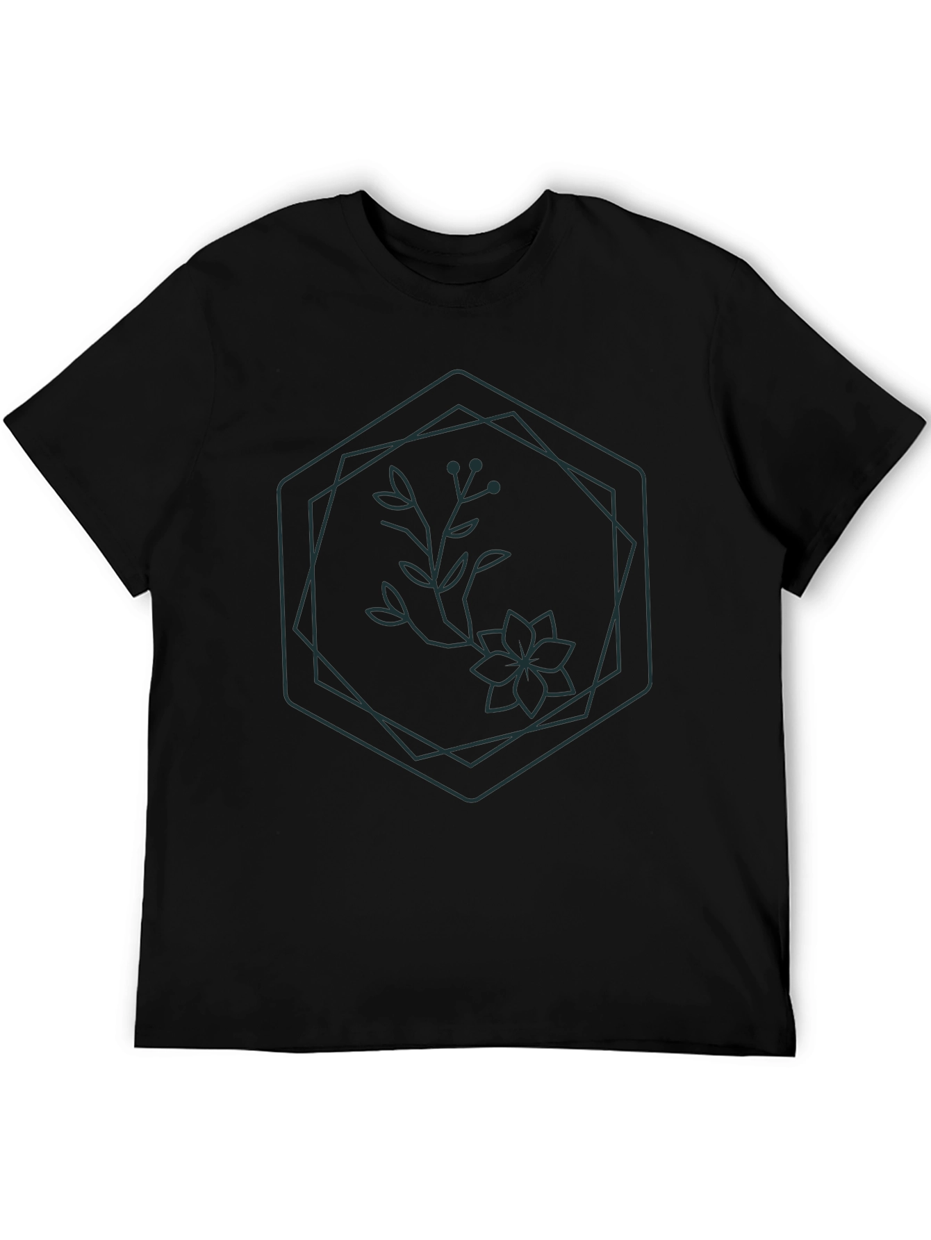 Modern Geometric Floral T-Shirt