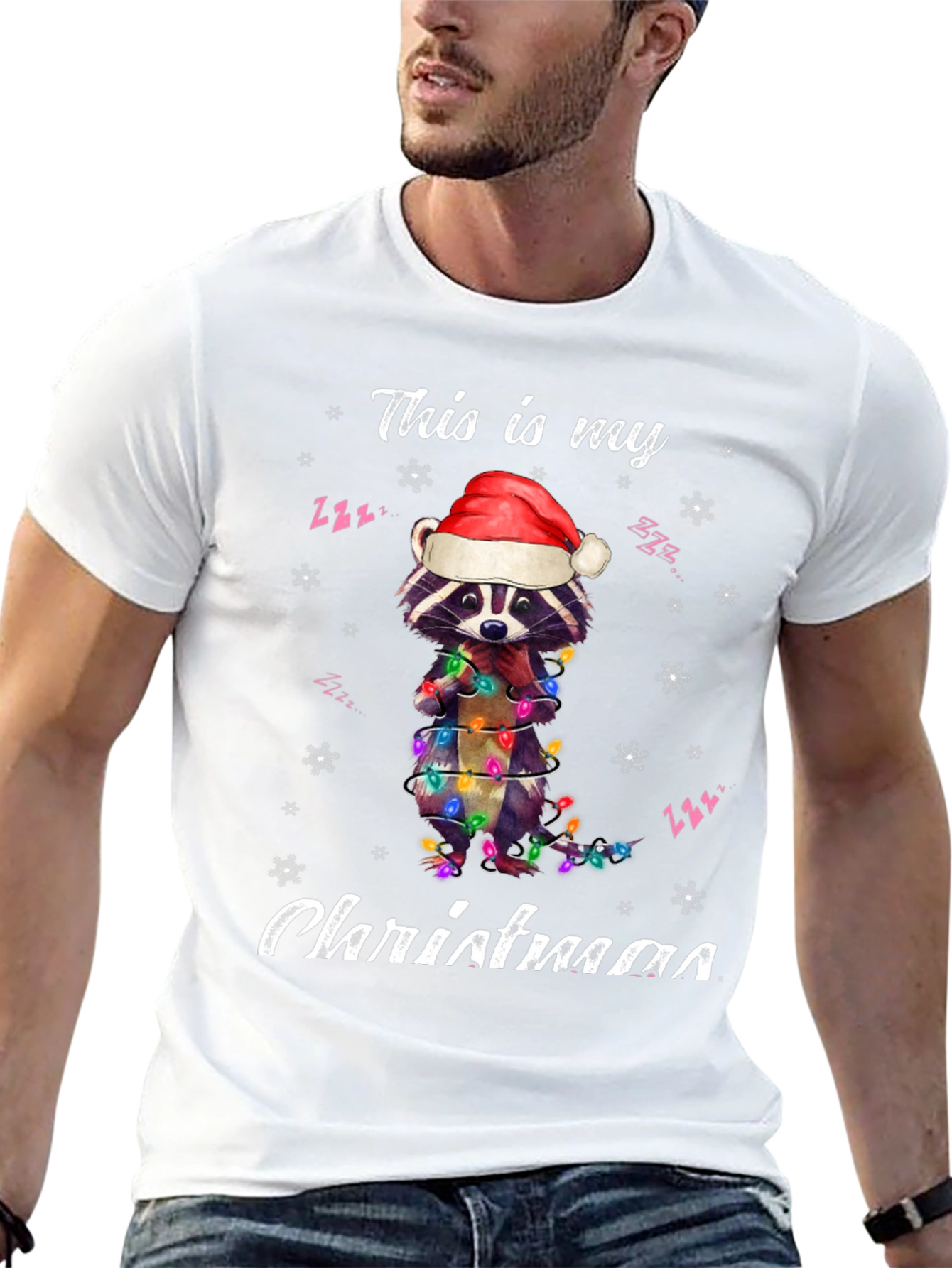 Christmas Raccoon T-Shirt