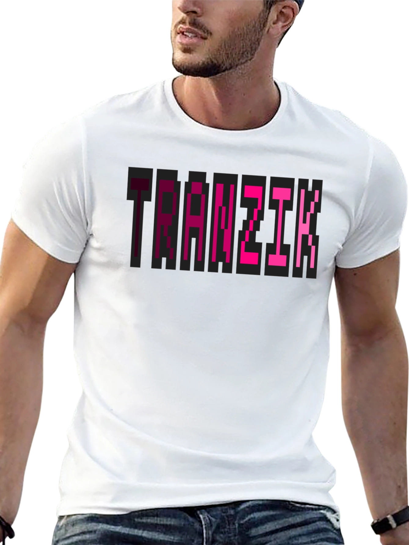 Tranzit Gaming Pixel Art Graphic T-Shirt - Black