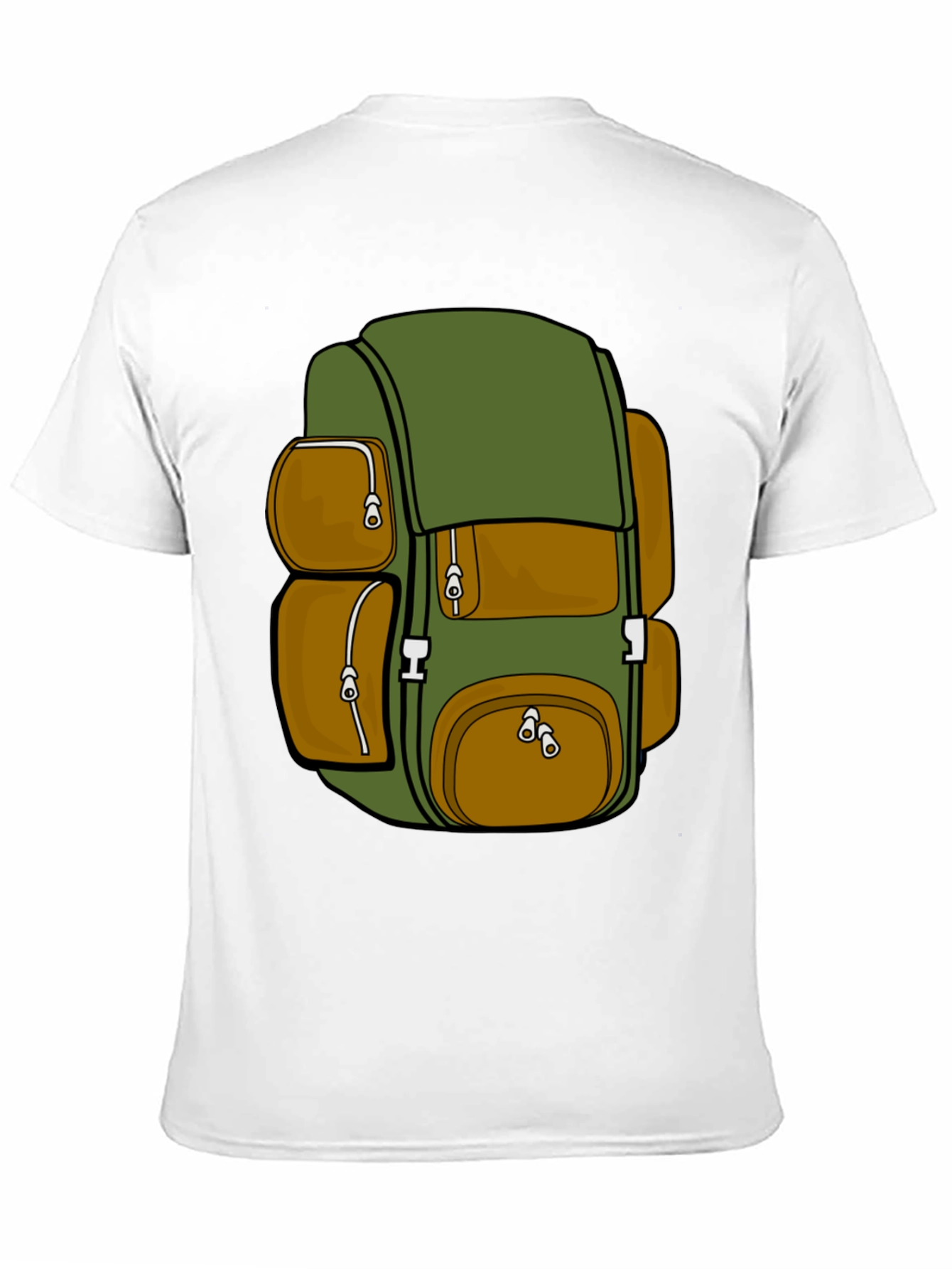 Backpack Graphic Tee - Adventure Ready Black T-Shirt