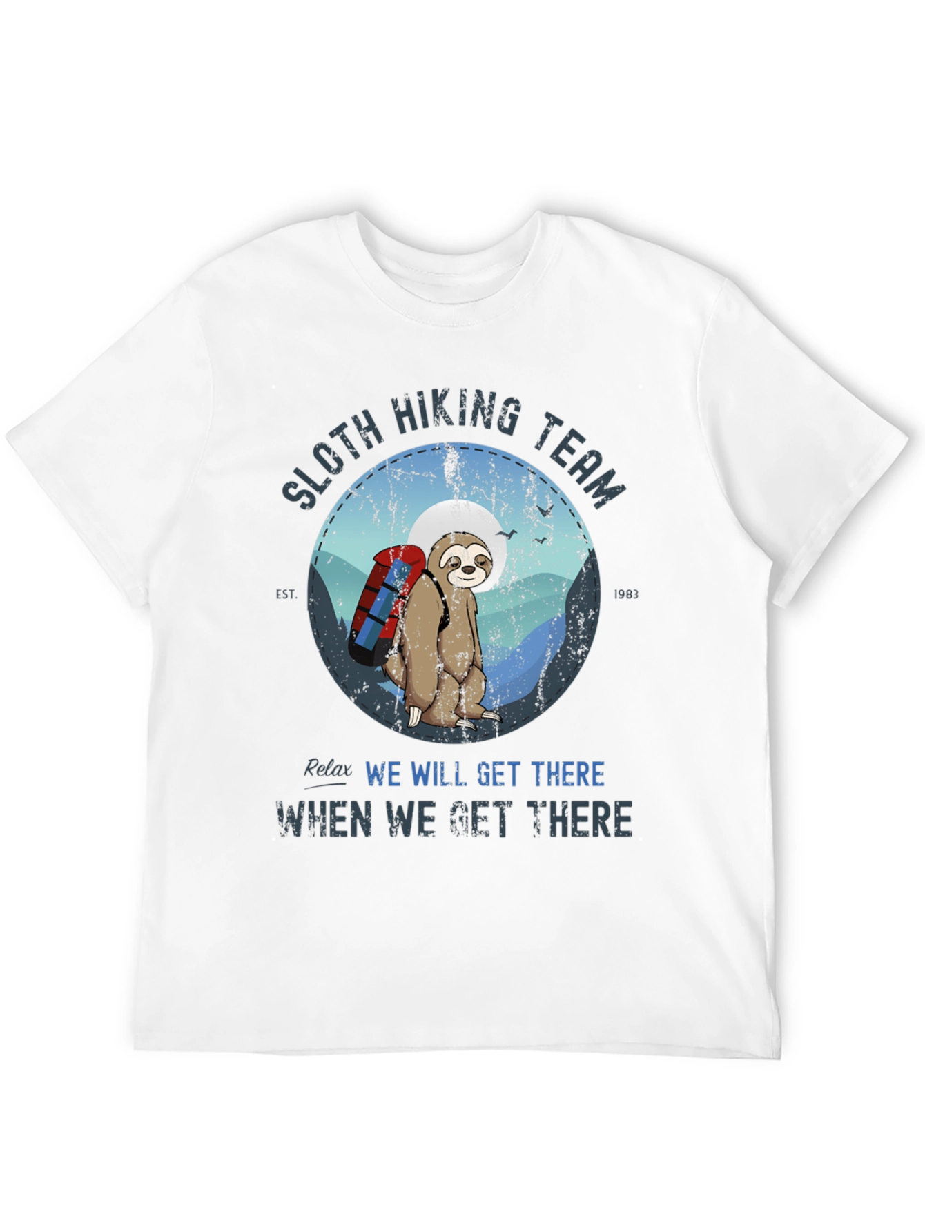 Sloth Hiking Team Graphic Tee