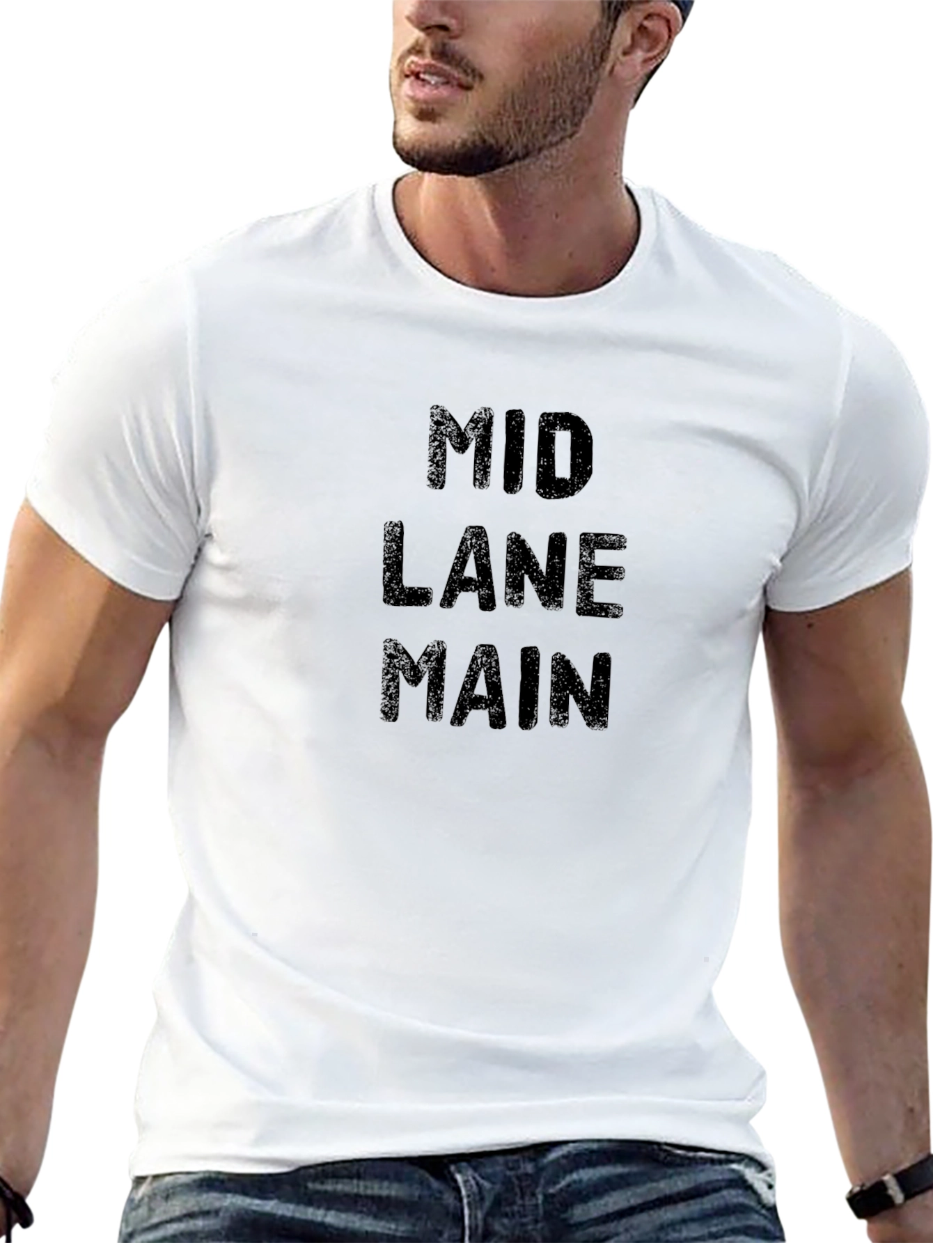 Mid Lane Main Black Graphic Tee