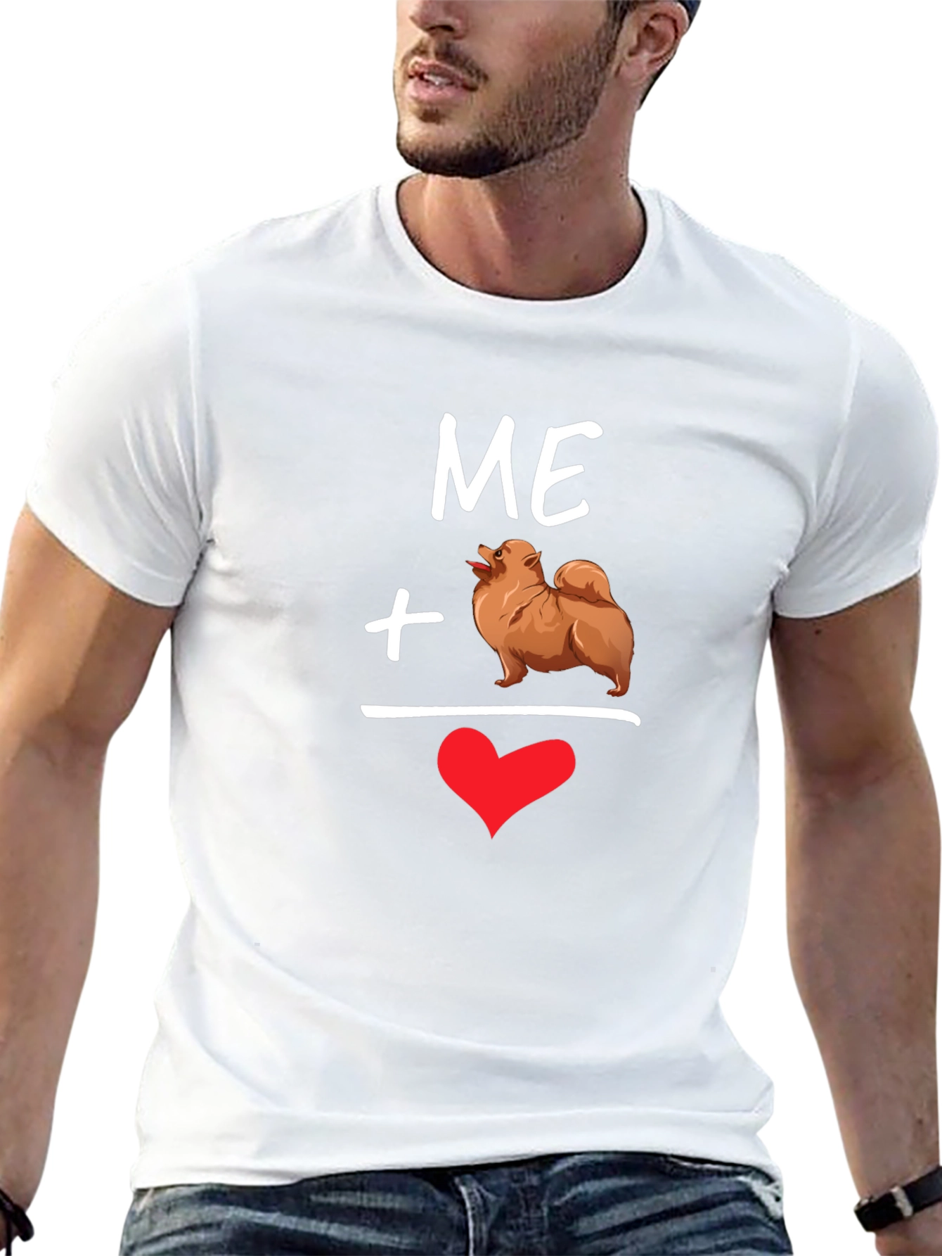 Me + My Pomeranian Heart T-Shirt – Cute Dog Lover Graphic Tee Gift