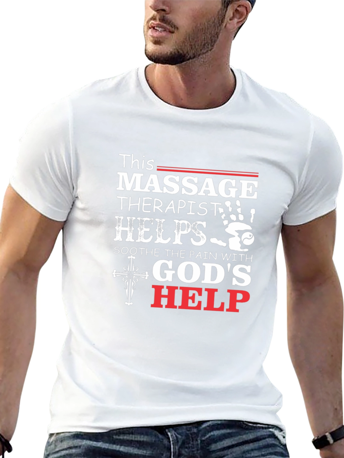 Massage Therapist Gods Help Black T-Shirt