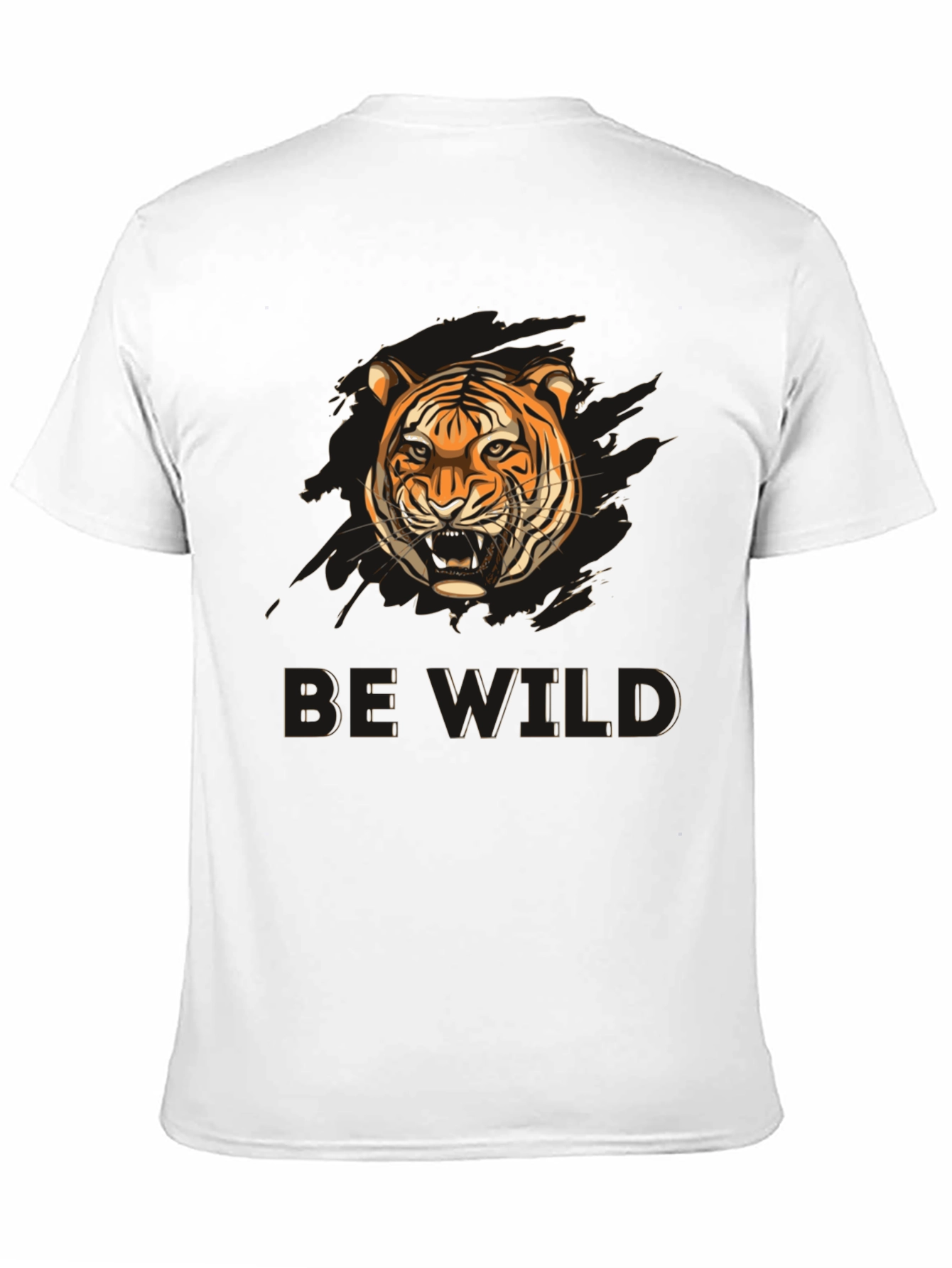 Be Wild Tiger Graphic Tee - Black