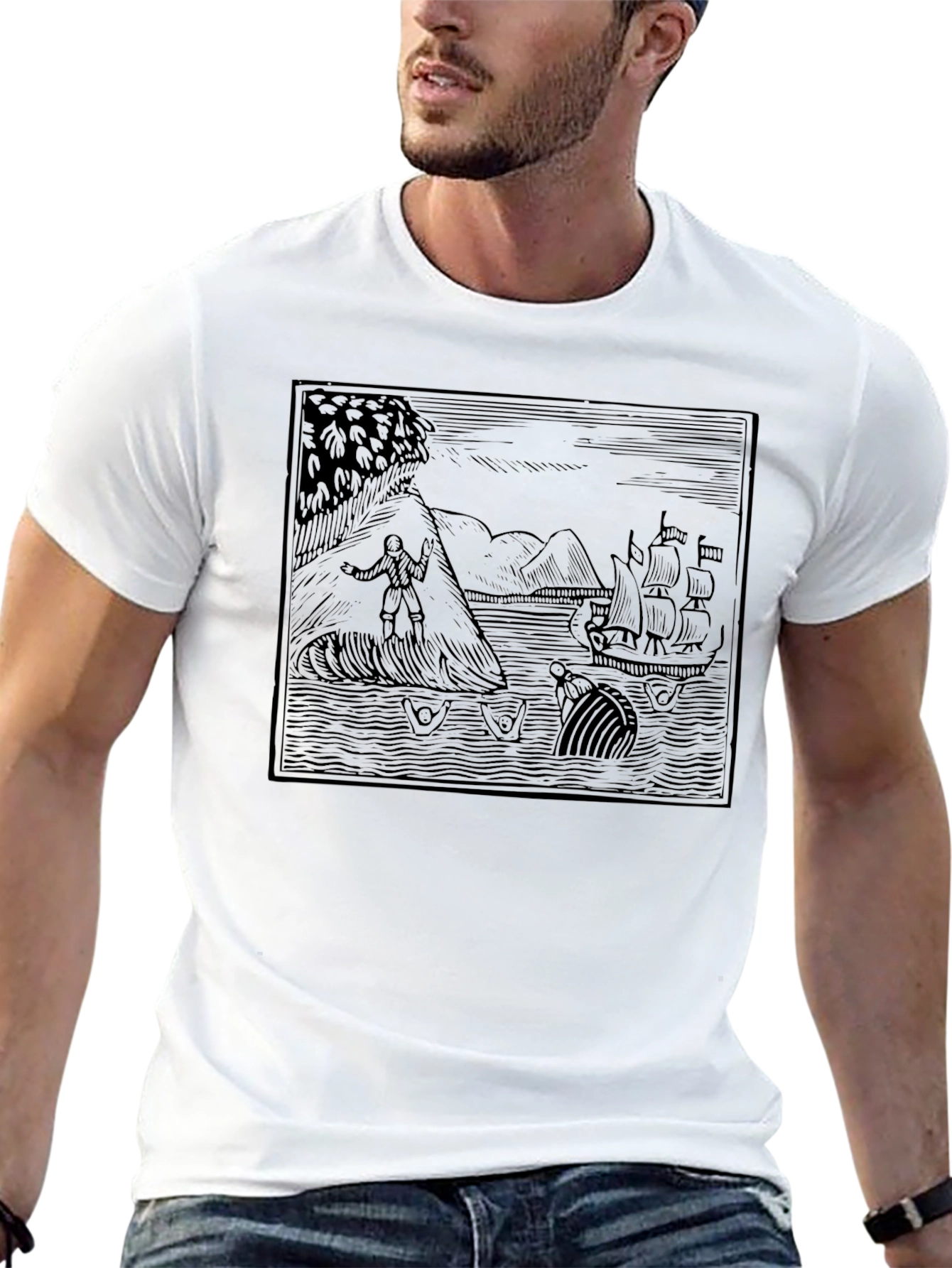 Whale Adventure Graphic Tee - Black