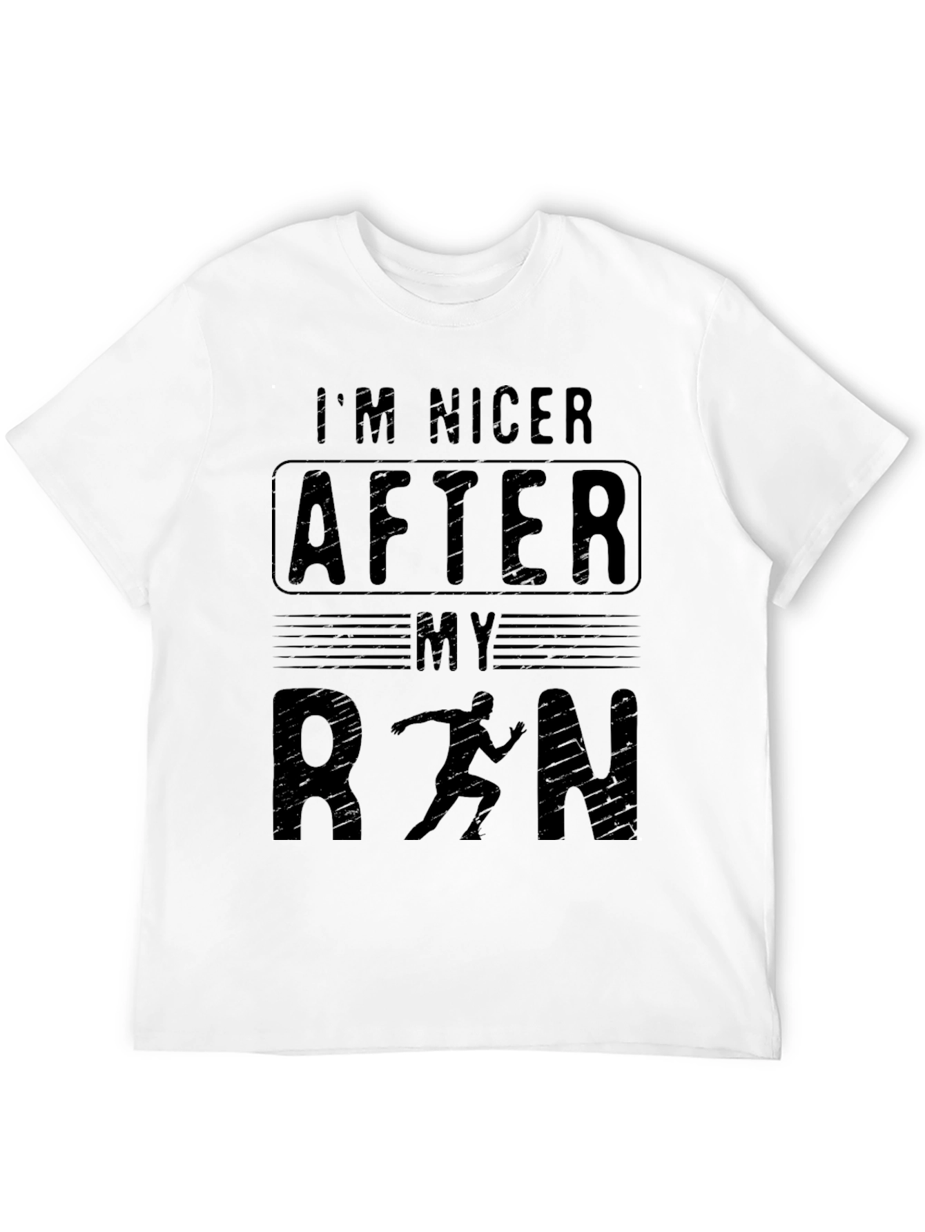 Im Nicer After My Run Black Graphic Tee