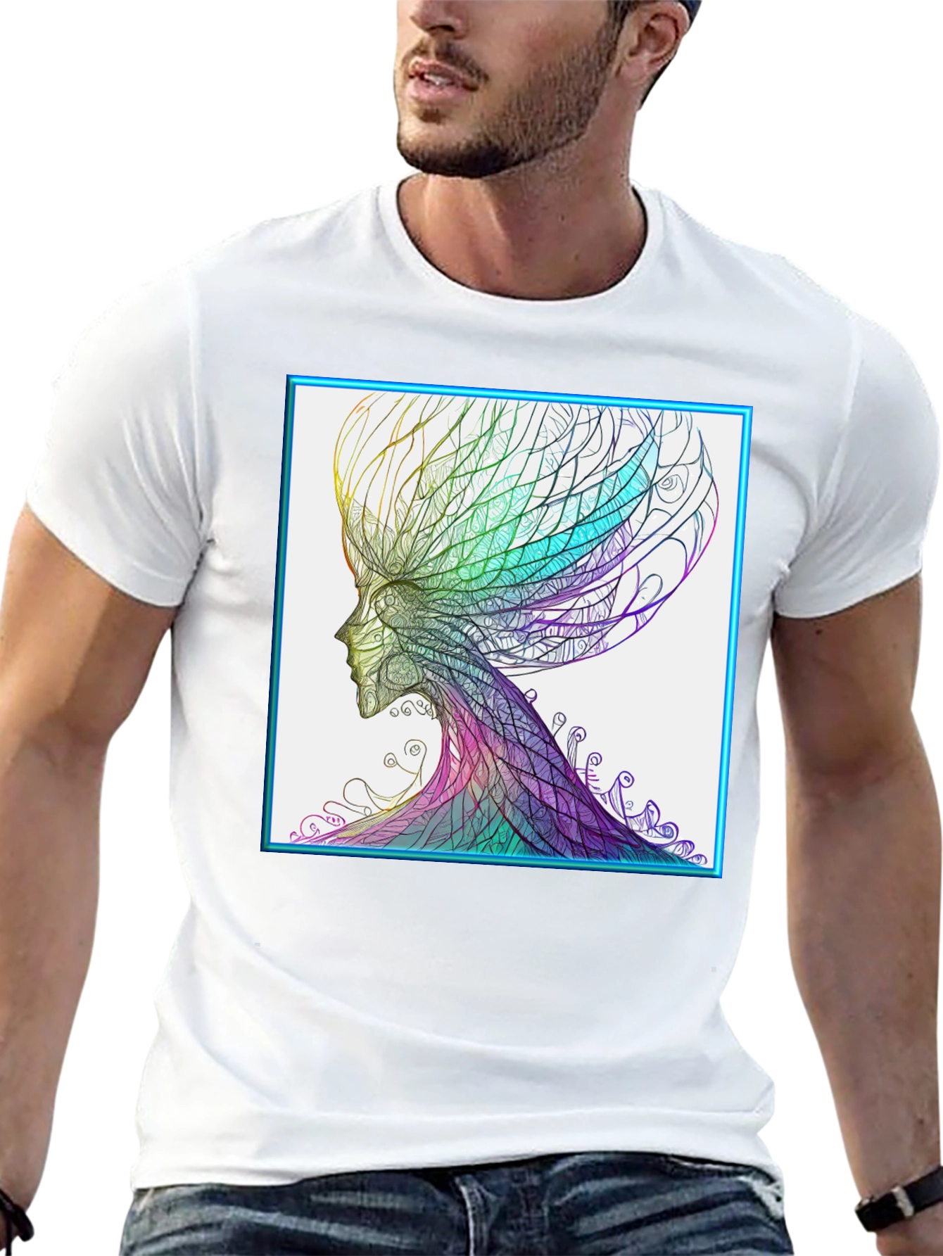 Abstract Psychedelic Art Print T-Shirt