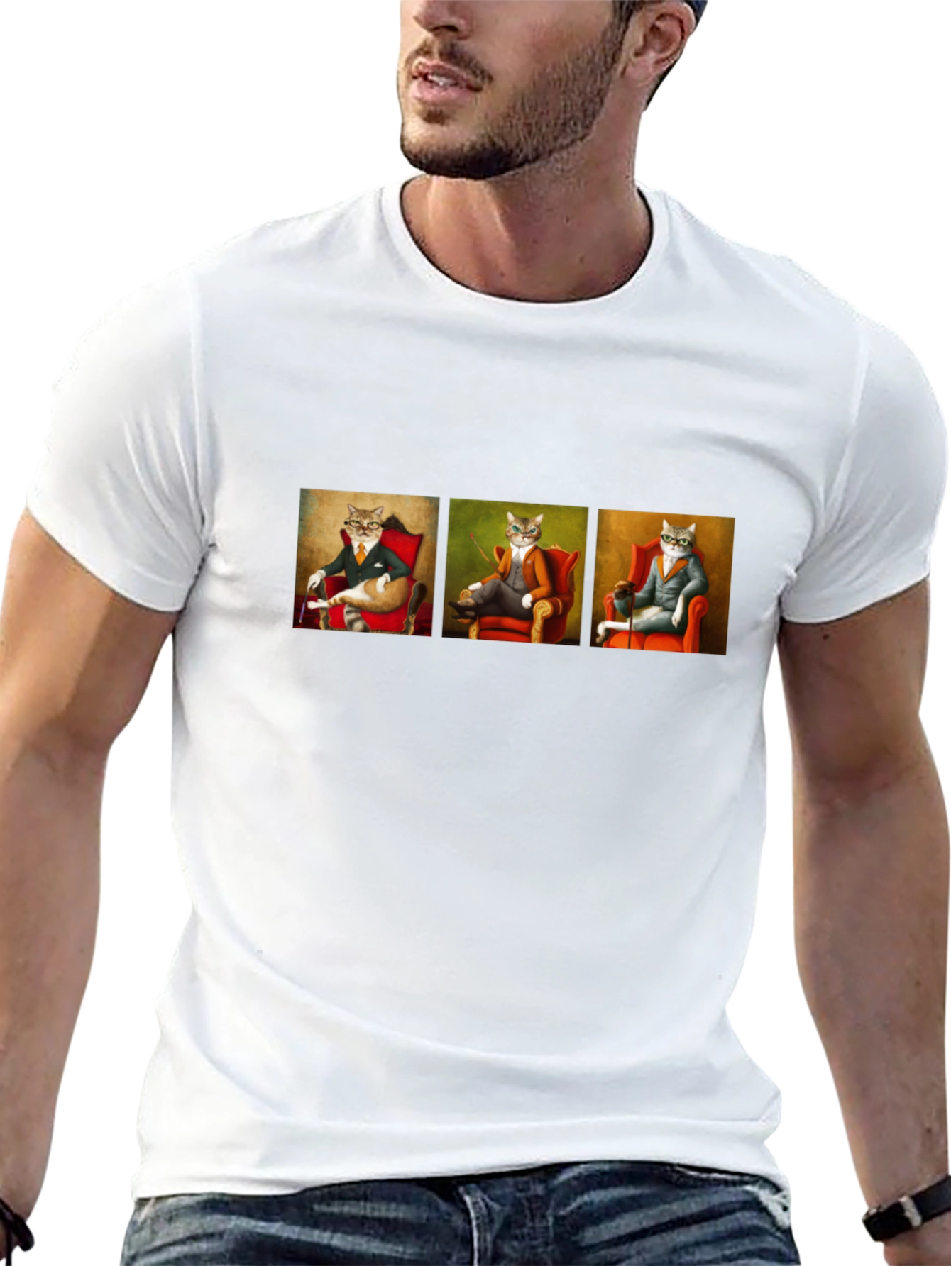 Sophisticated Cats Black T-Shirt