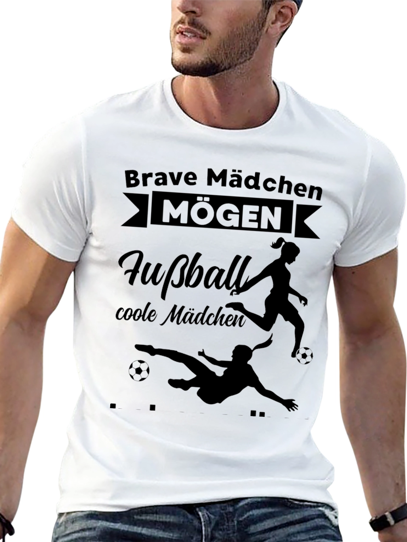 Brave Mädchen Mögen Fußball Graphic Tee