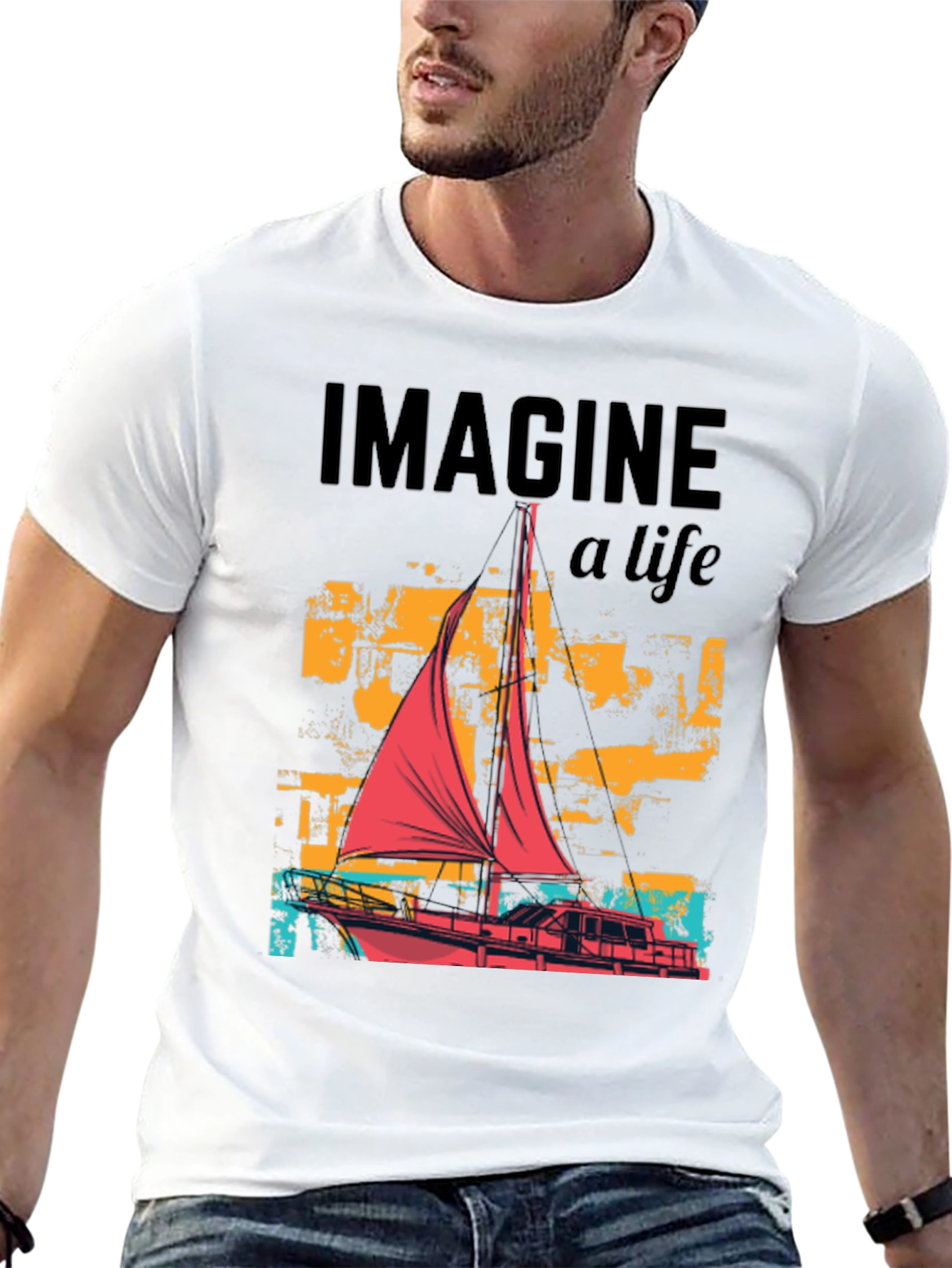 Imagine A Life Boat Graphic Tee