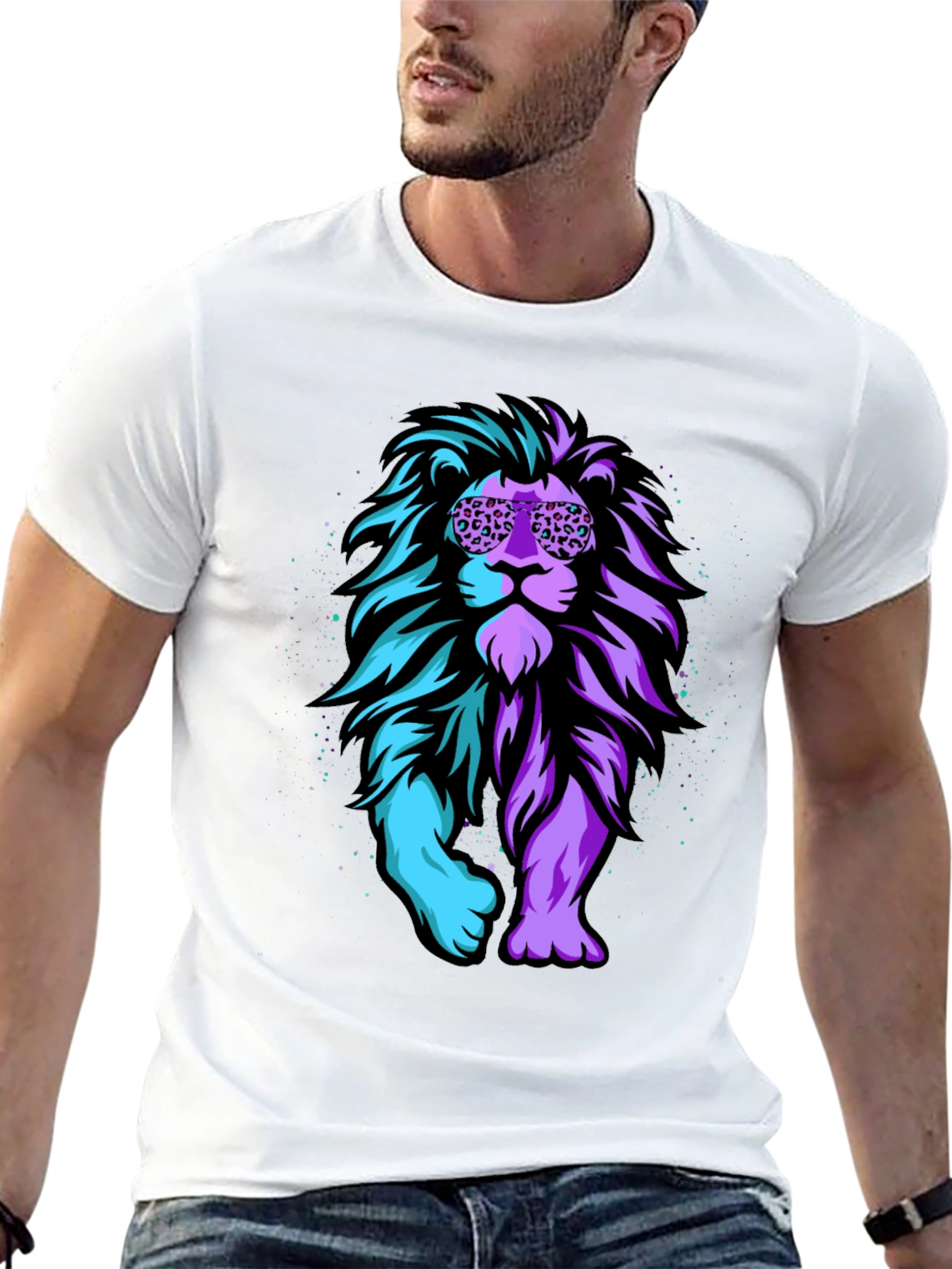 Cool Lion Graphic Tee - Black T-Shirt