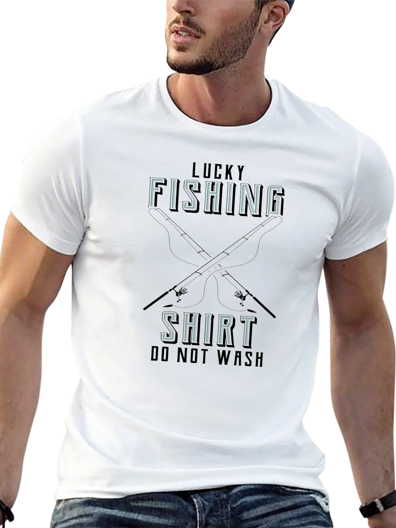 Lucky Fishing Shirt - Novelty Graphic Tee