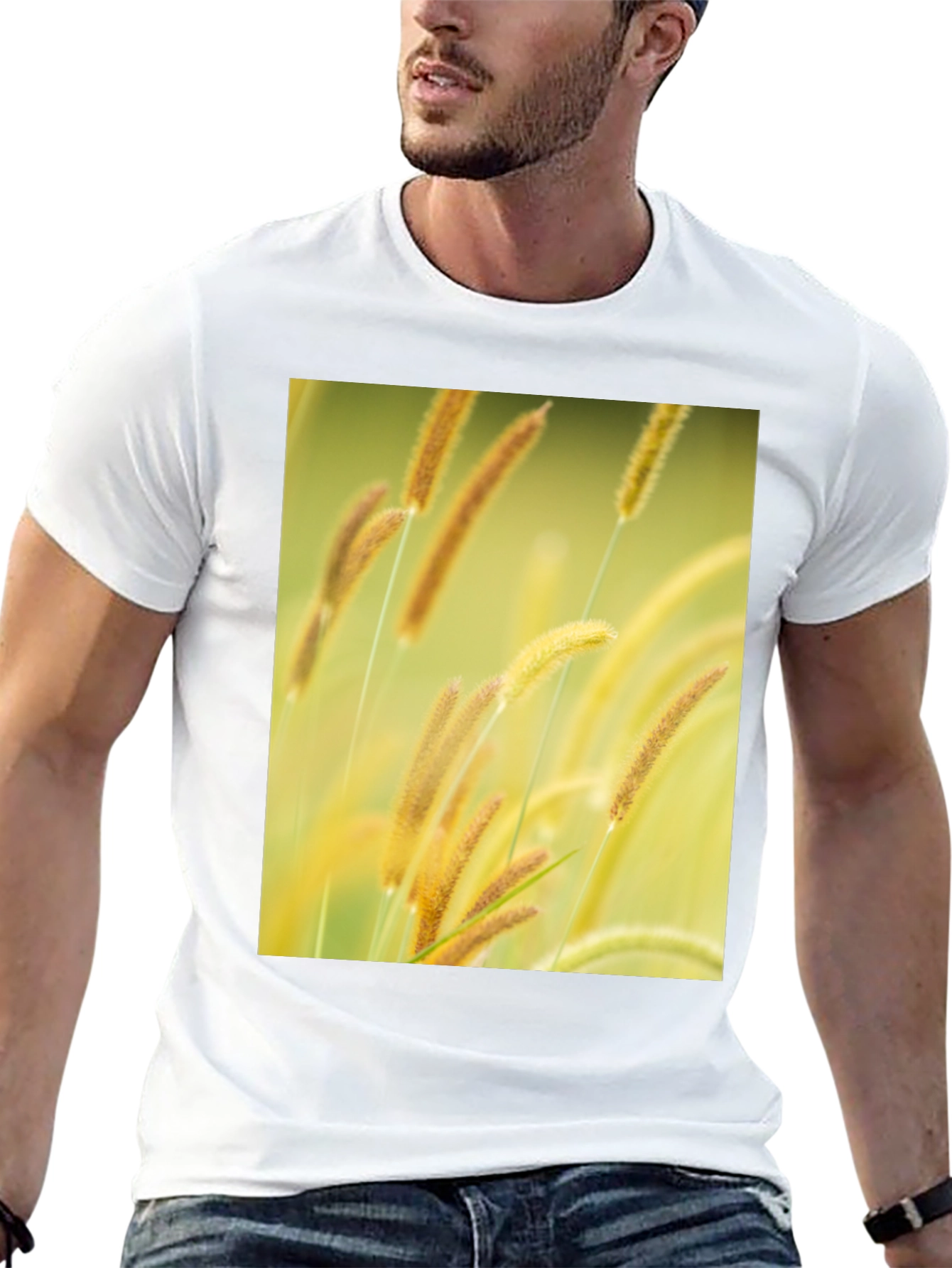 Nature Print Crew Neck T-Shirt
