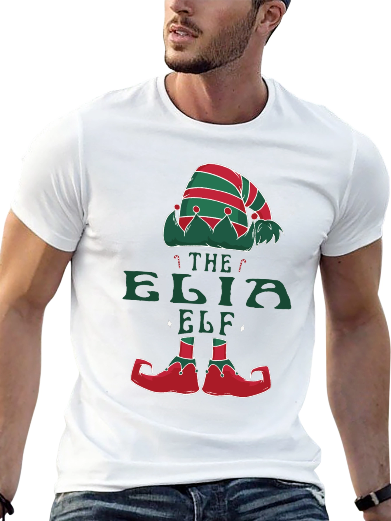 Funny Christmas Elf Graphic T-Shirt