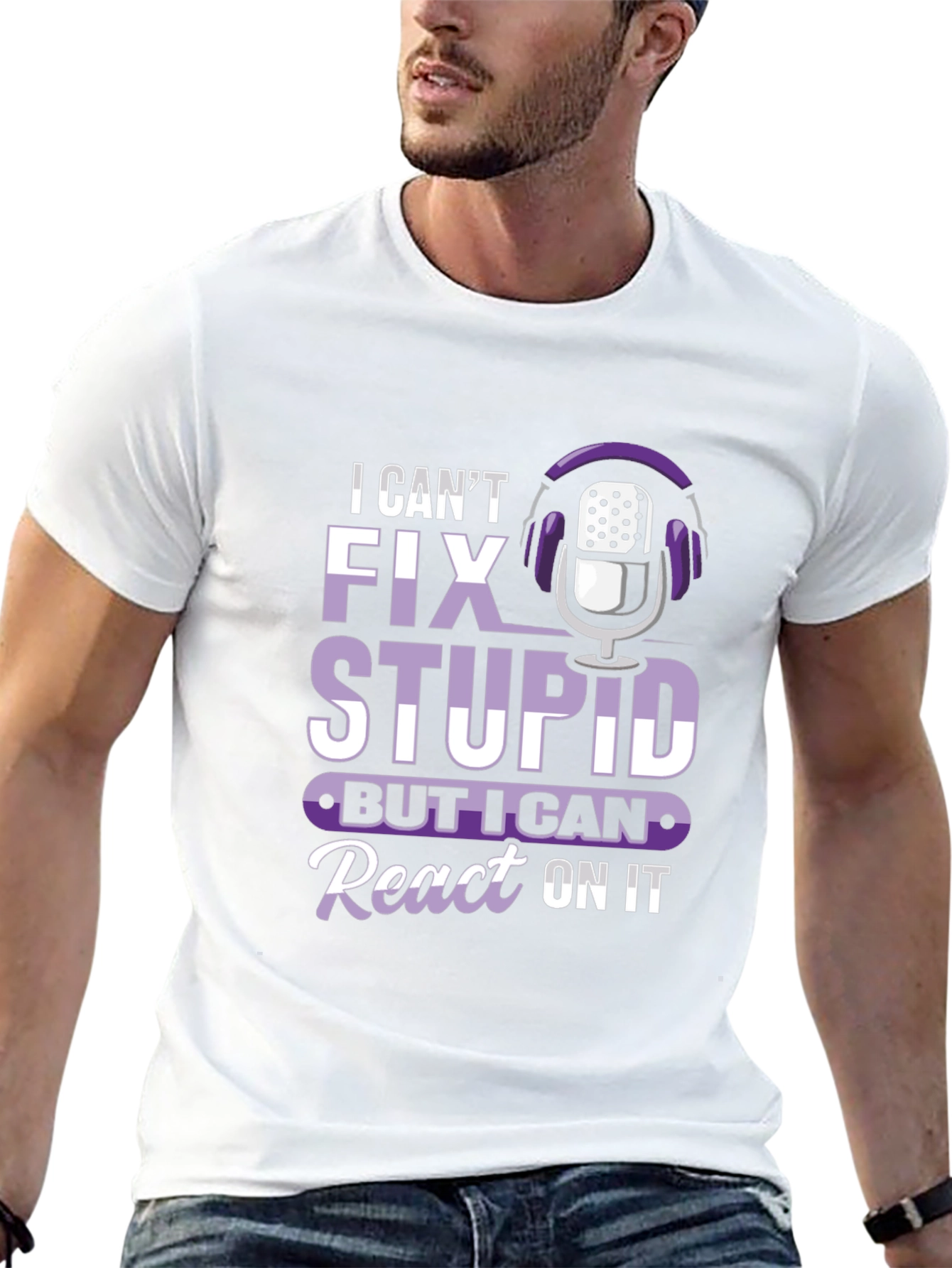 Funny Podcast Reaction T-Shirt