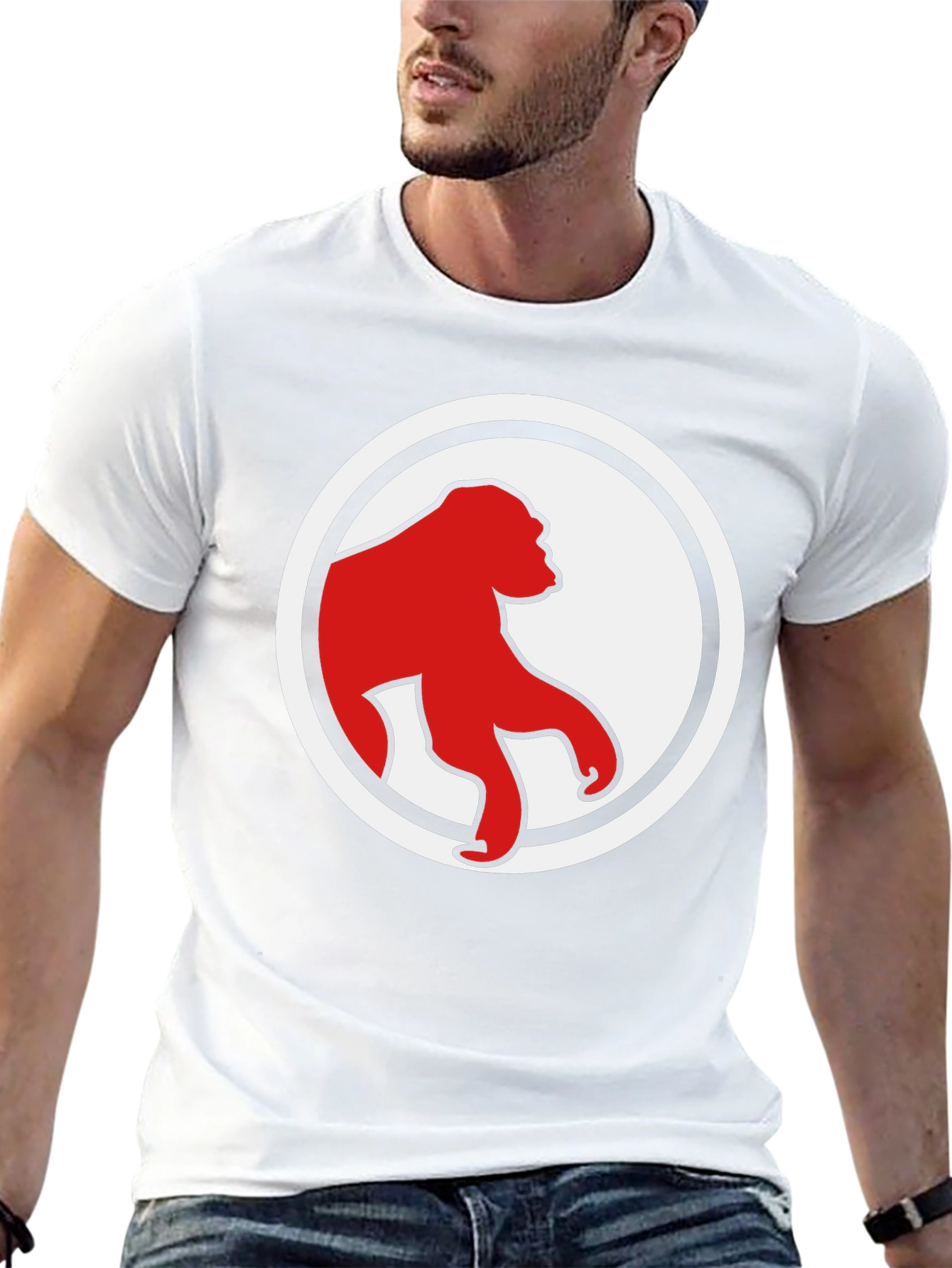 Red Ape Graphic Tee - Modern Black Shirt