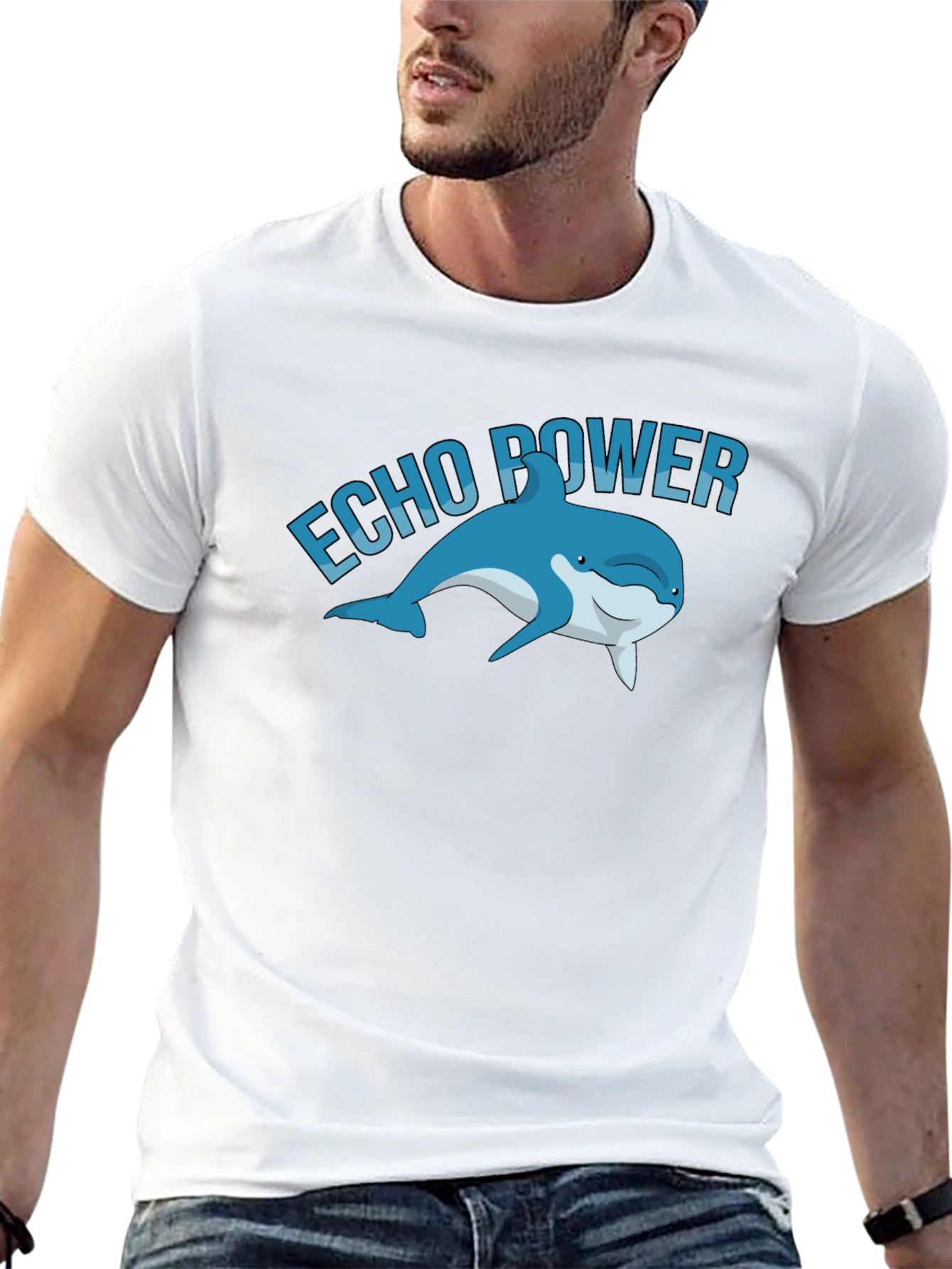 Echo Power Dolphin Graphic Tee - Black
