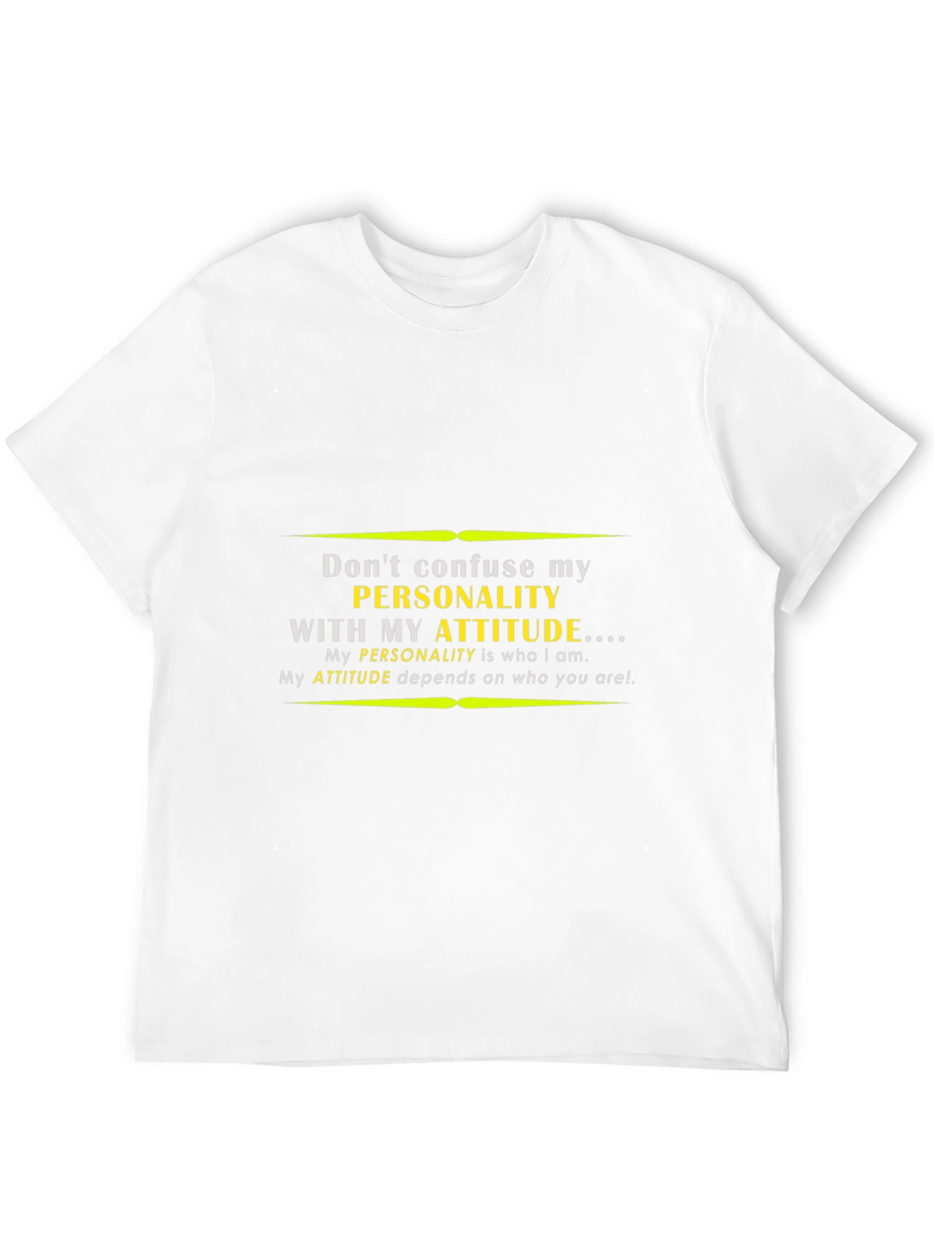 Personality Attitude Graphic Tee - Unisex Black T-Shirt