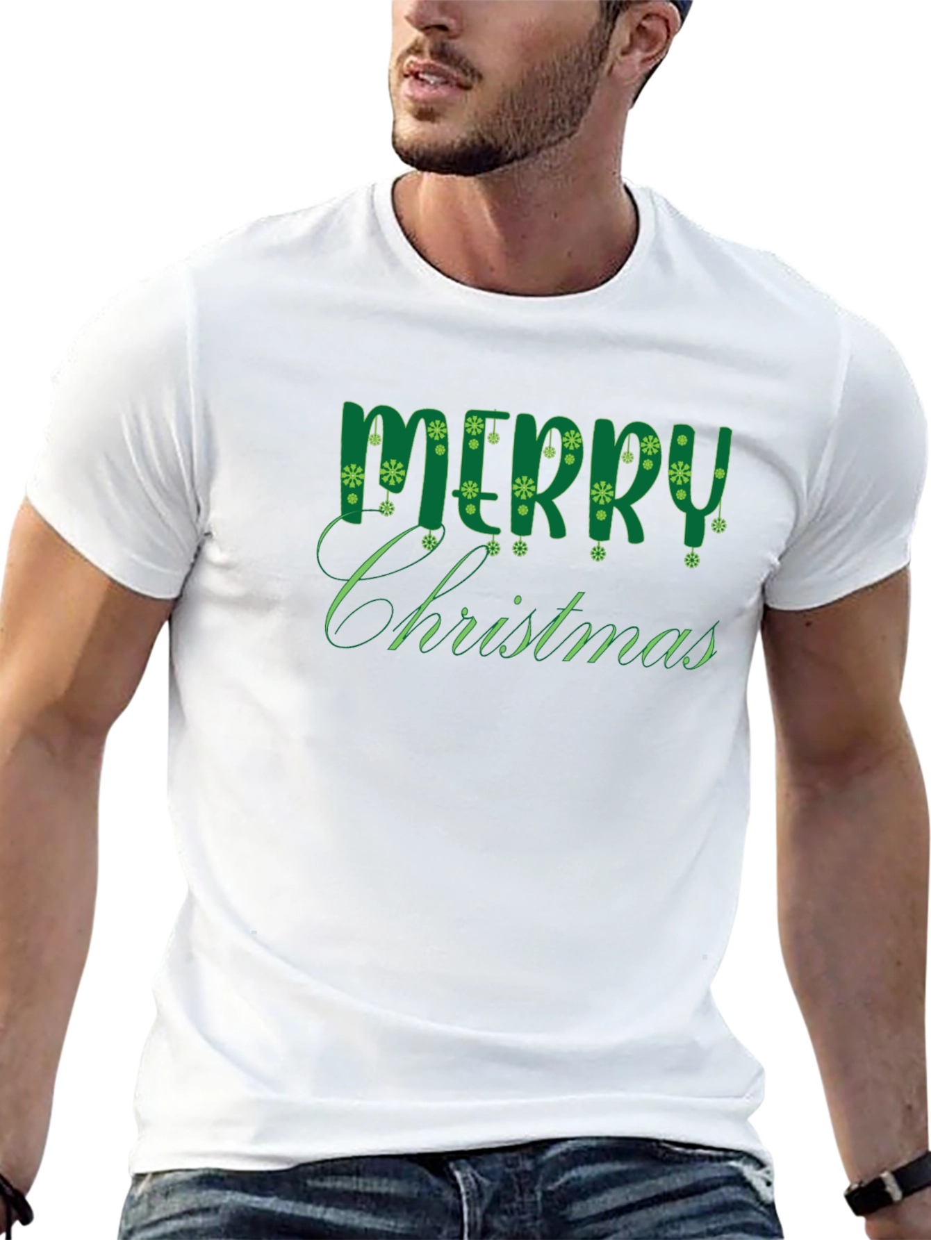 Merry Christmas Graphic Tee - Holiday Season Apparel