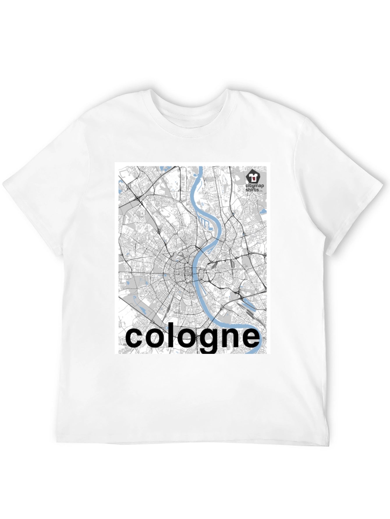 Cologne Map T-Shirt - Cityscape Design