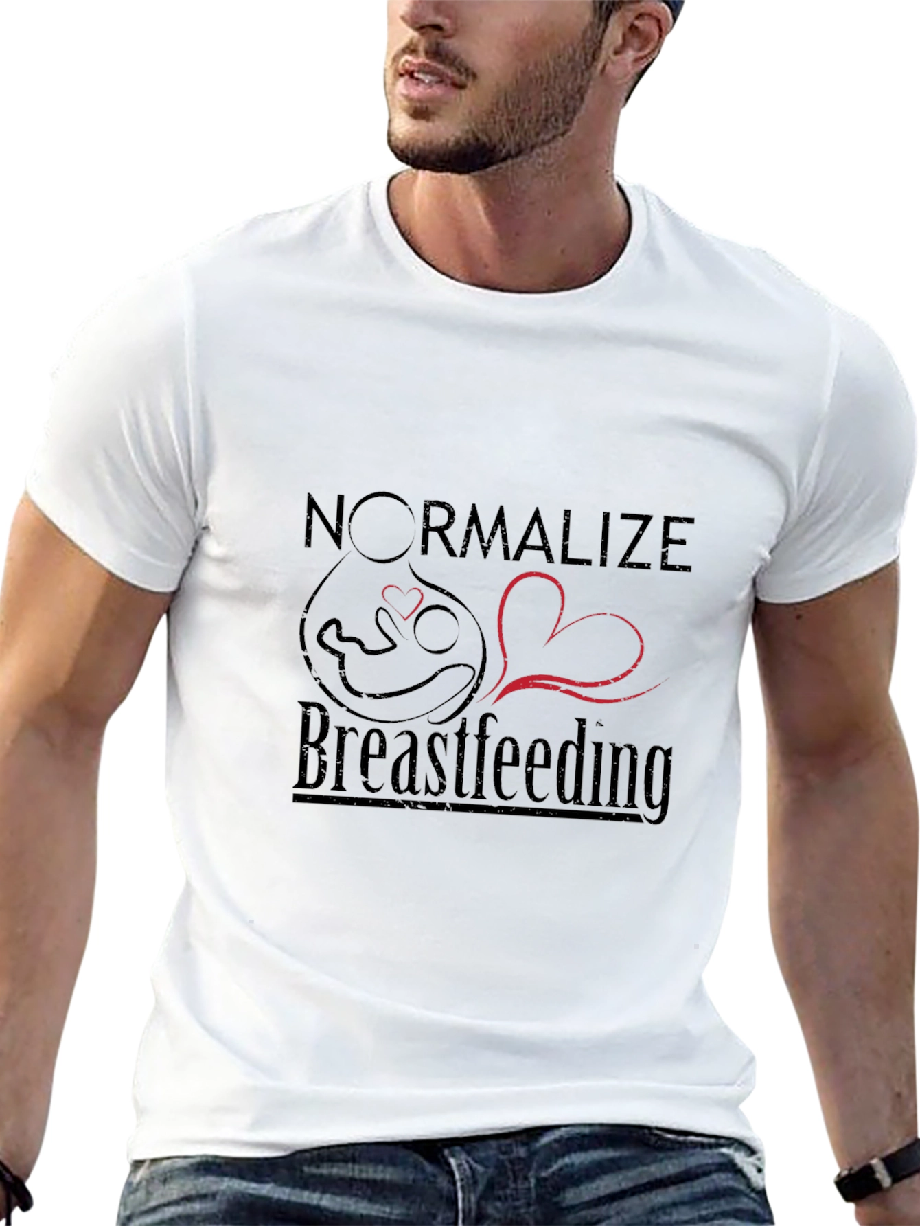 Normalize Breastfeeding Black Graphic Tee