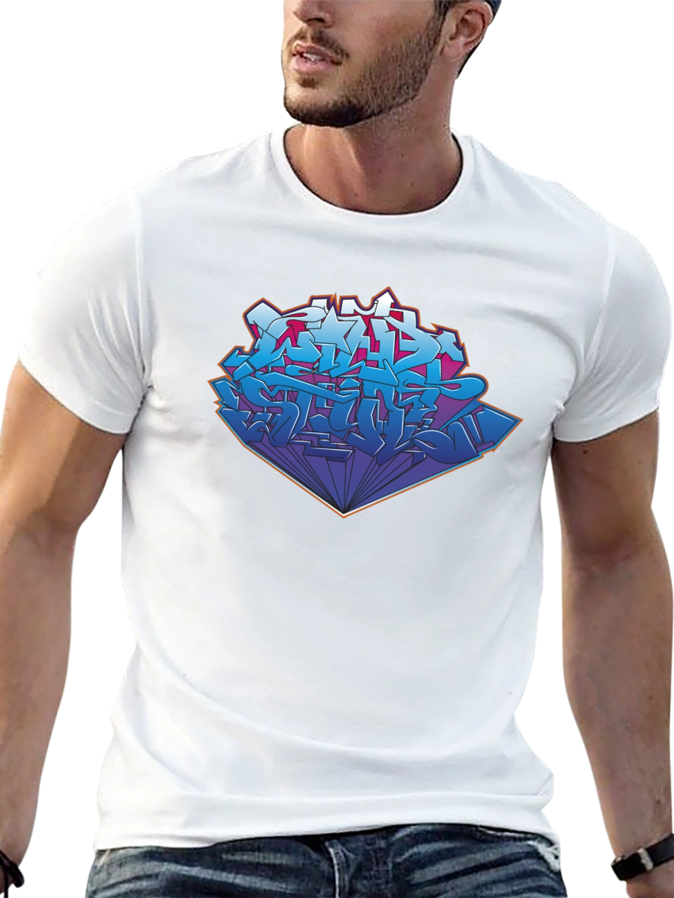 Graffiti Art Graphic Black T-Shirt