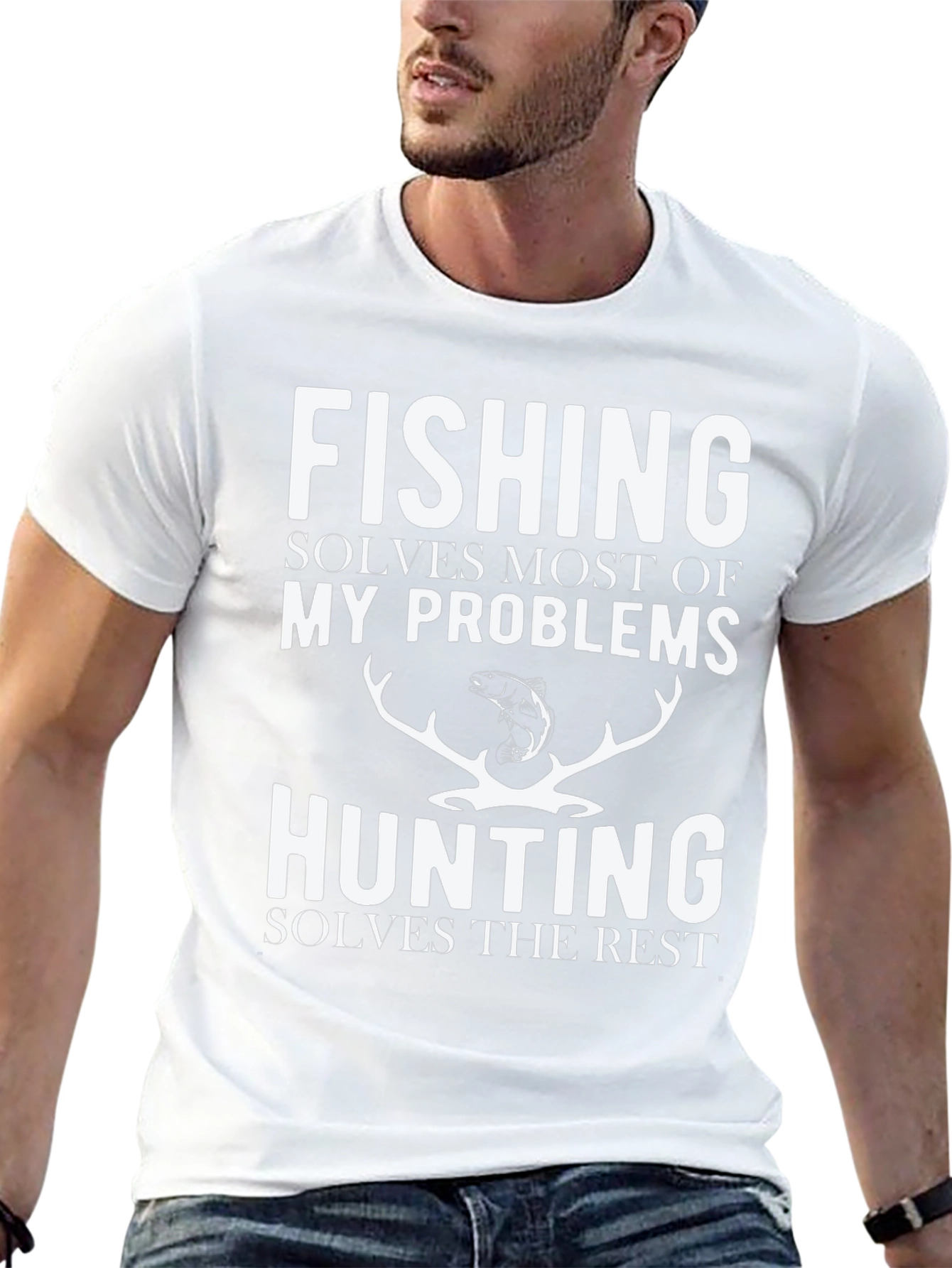 Fishing & Hunting T-Shirt - Solves My Problems