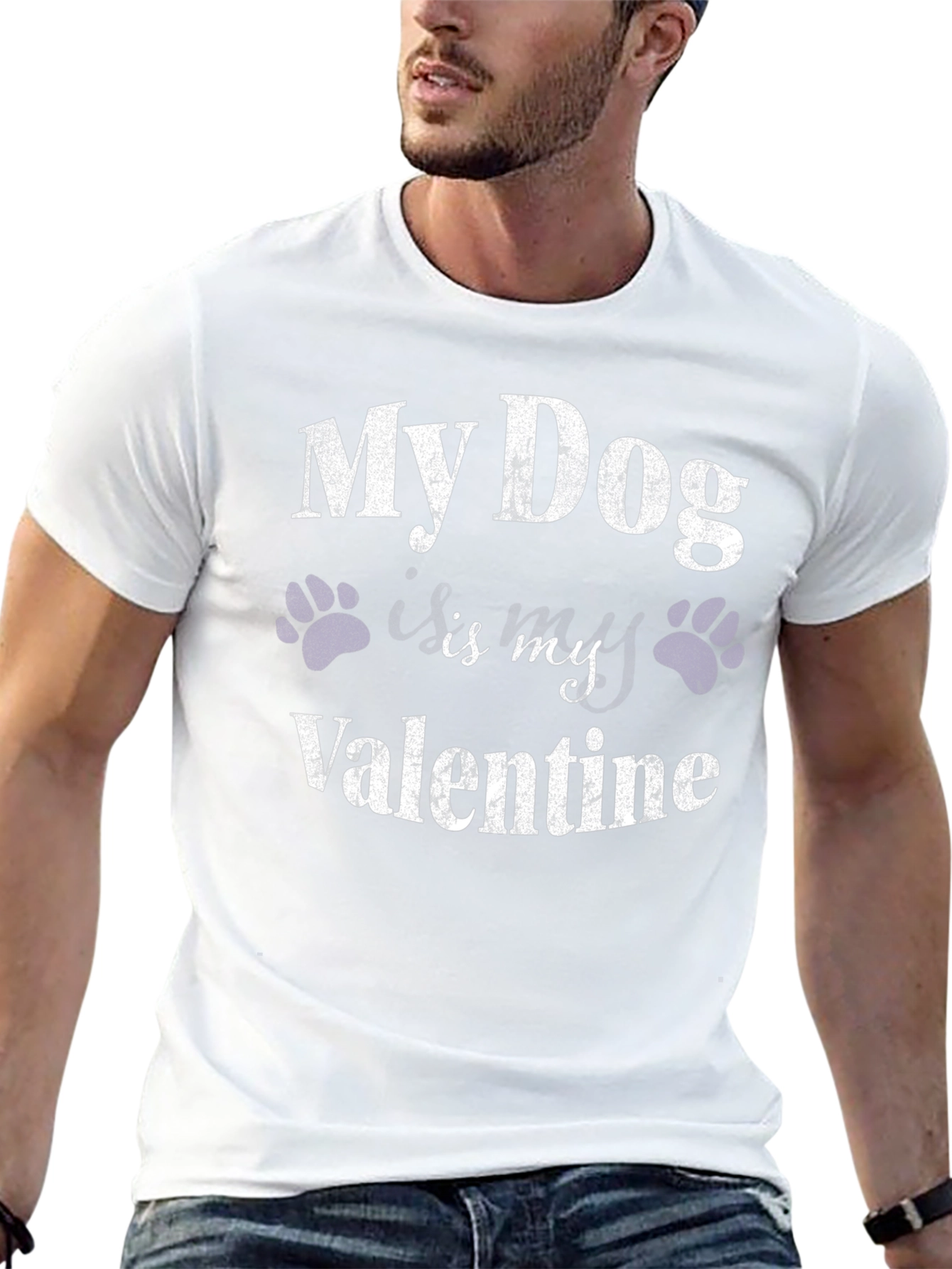 My Dog Is My Valentine T-Shirt – Cute Dog Lover Valentine Tee