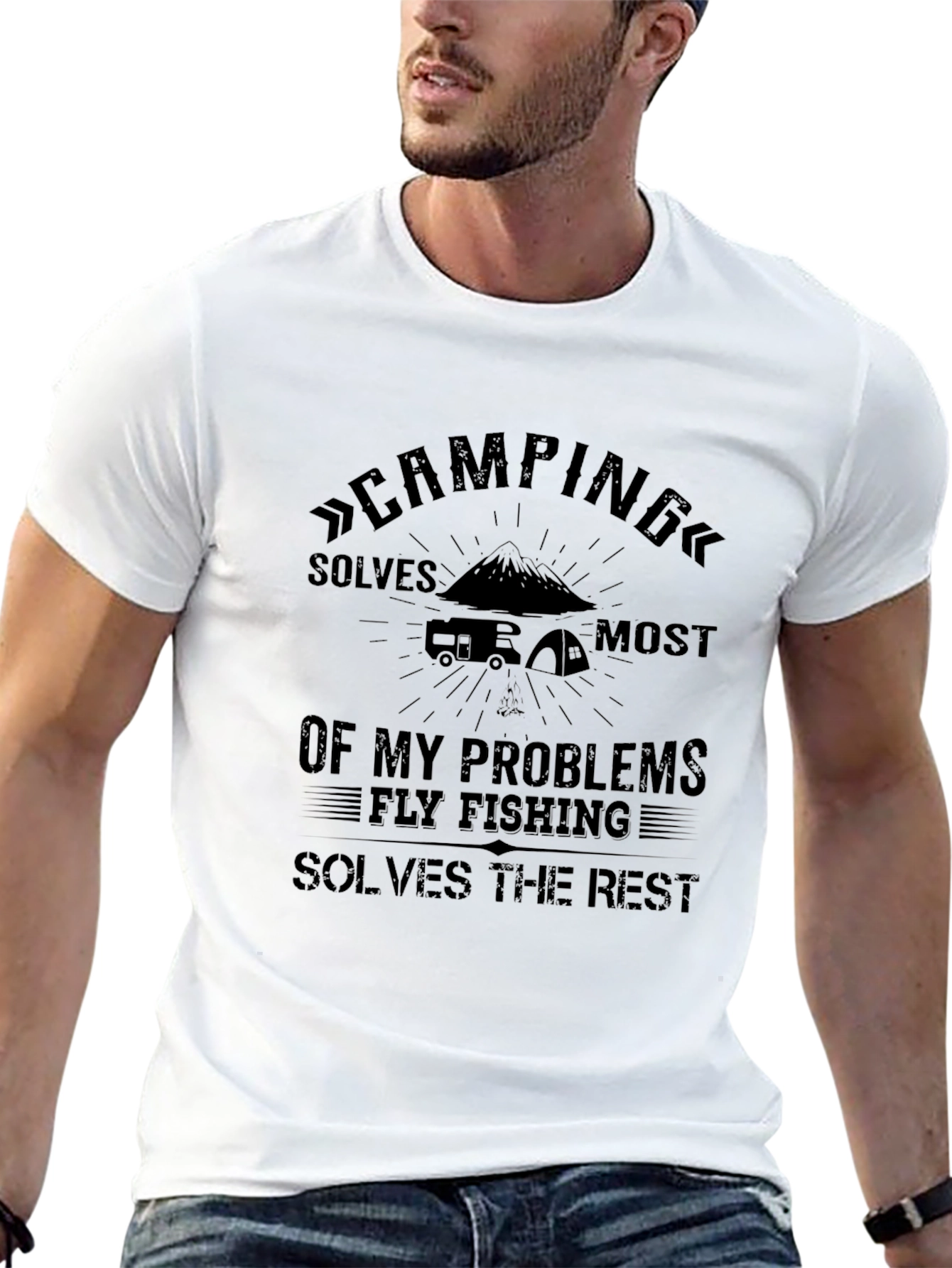 Camping & Fly Fishing T-Shirt