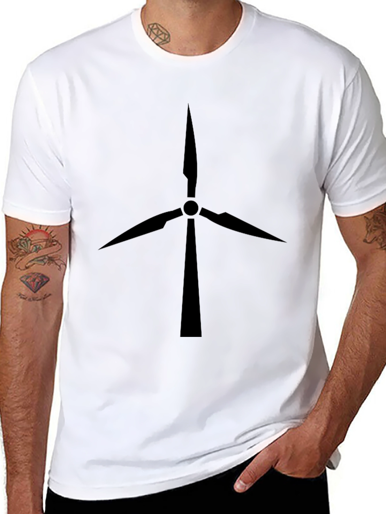 Modern Wind Turbine Graphic Tee