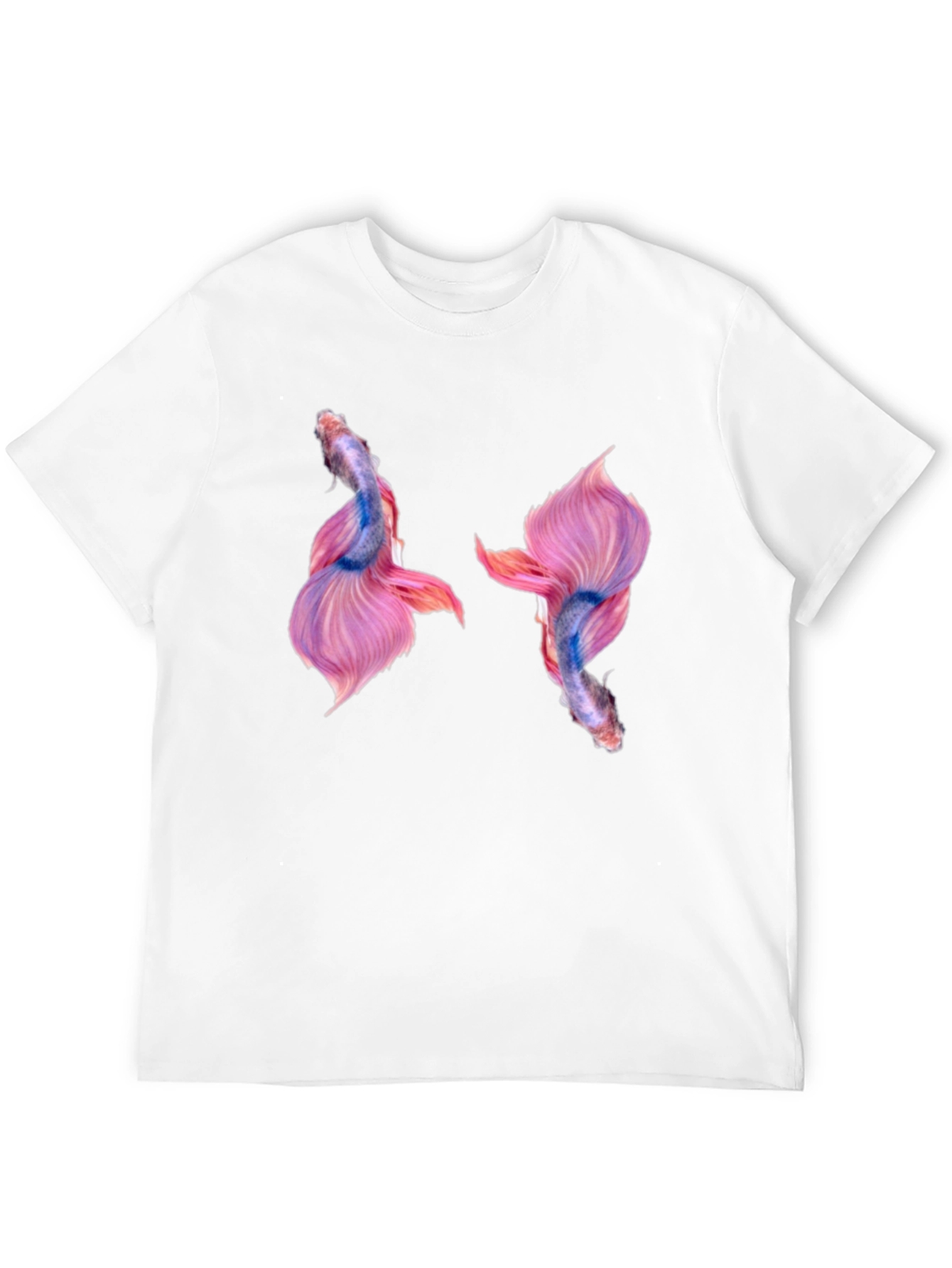 Betta Fish Graphic Print Black T-Shirt
