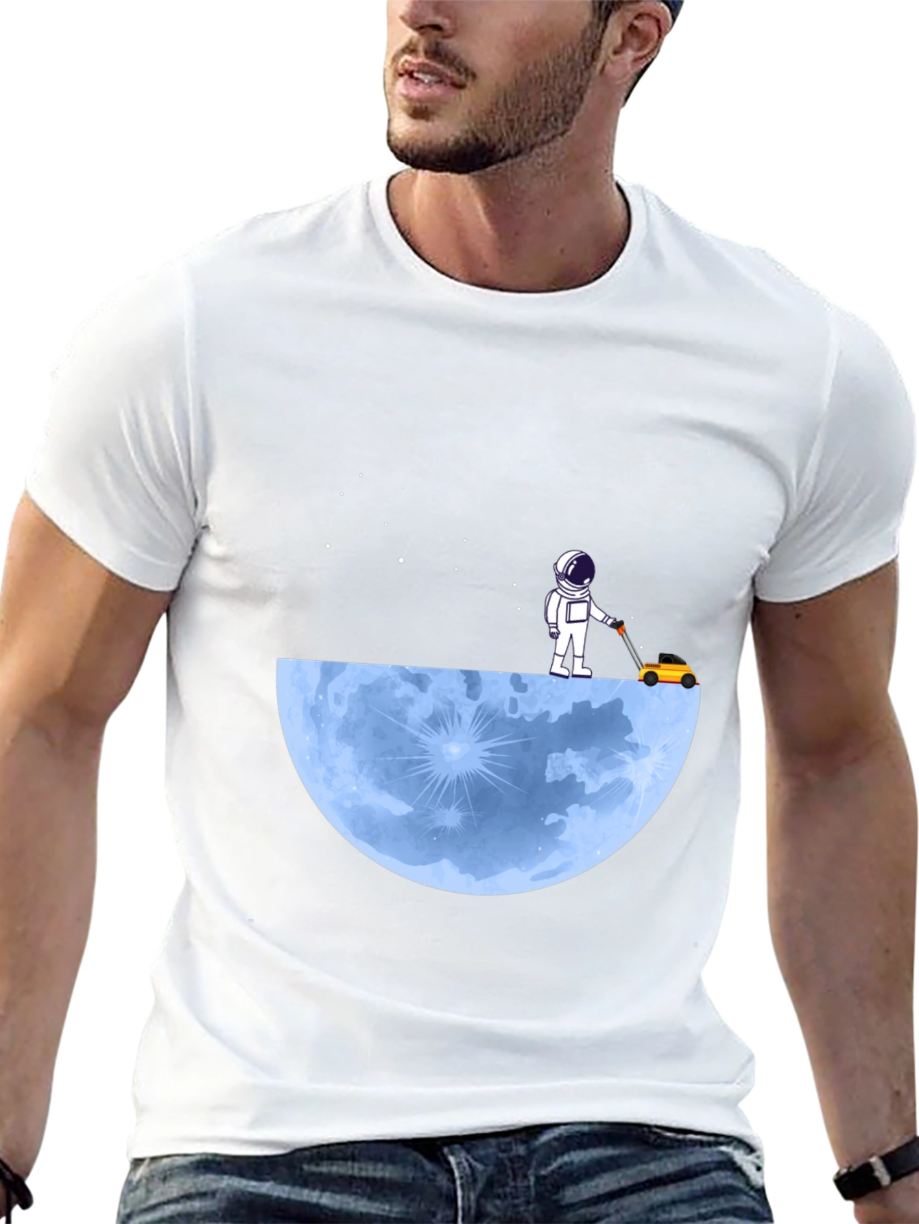 Astronaut Moon Lawn Care T-Shirt