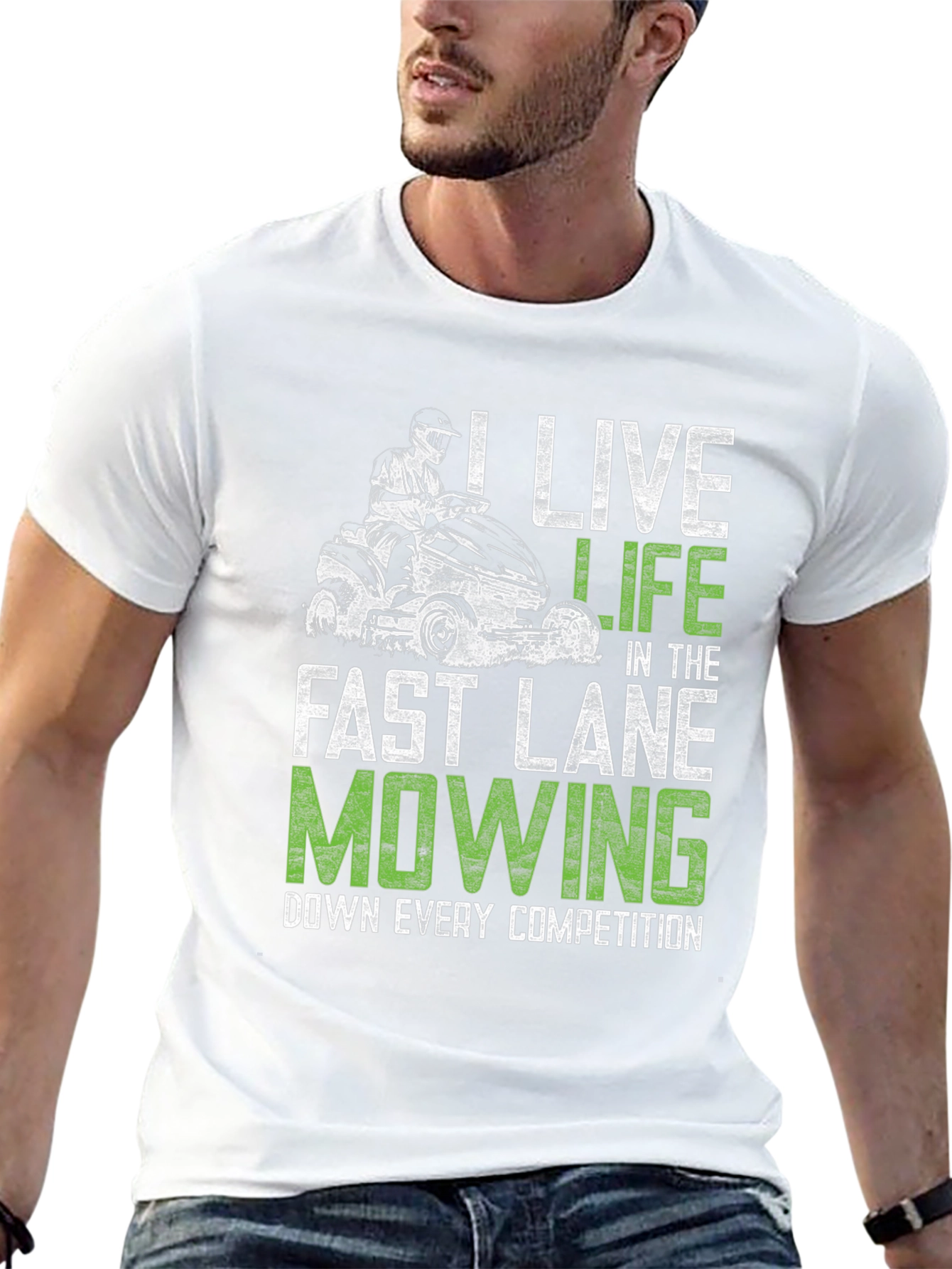 Live Life Fast Lane Mowing T-Shirt