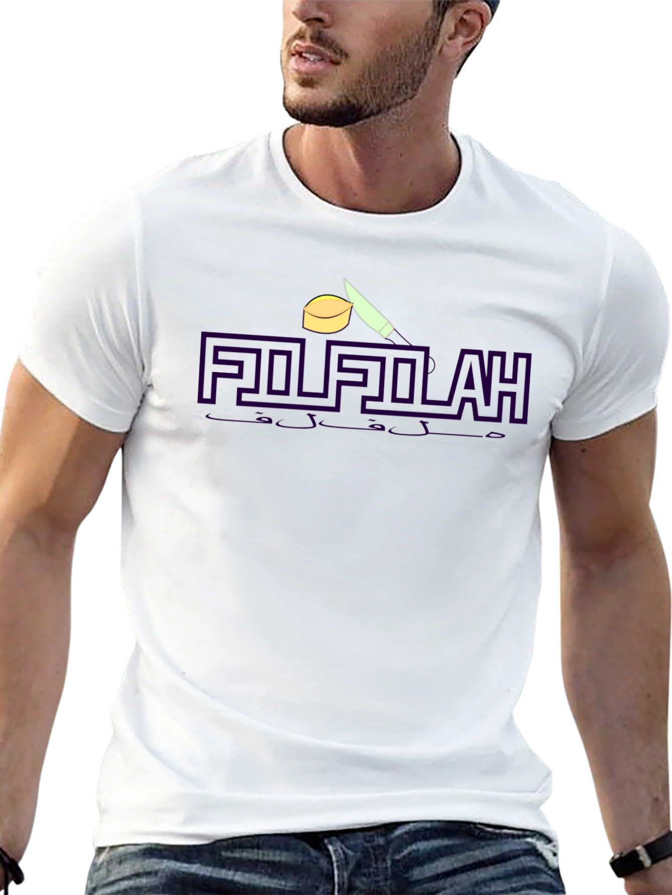 FILFLAH Graphic Tee - Modern Black Cotton T-Shirt