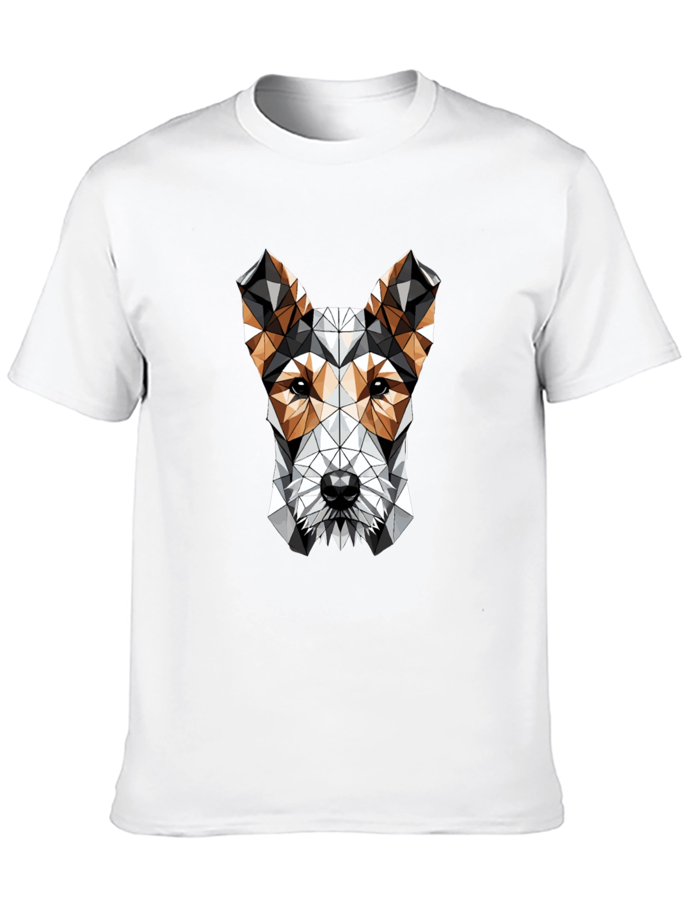 Geometric Dog Graphic Tee - Modern Abstract Dog Design