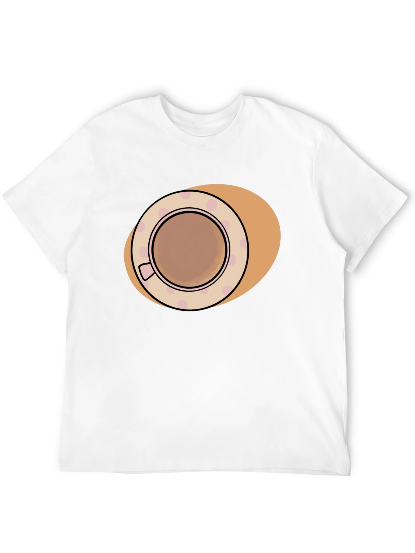 Coffee Cup Design Black T-Shirt