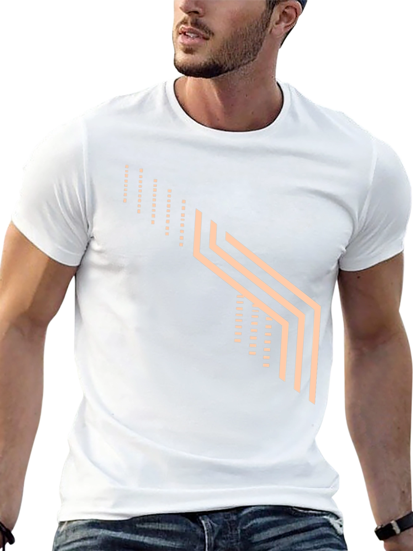 Modern Graphic Tee - Geometric Design