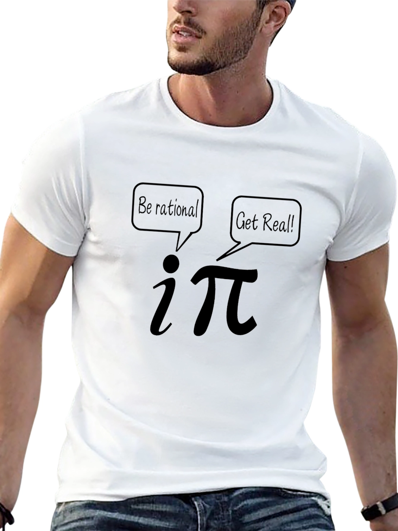 Math Humor T-Shirt: Be Rational Get Real! Design