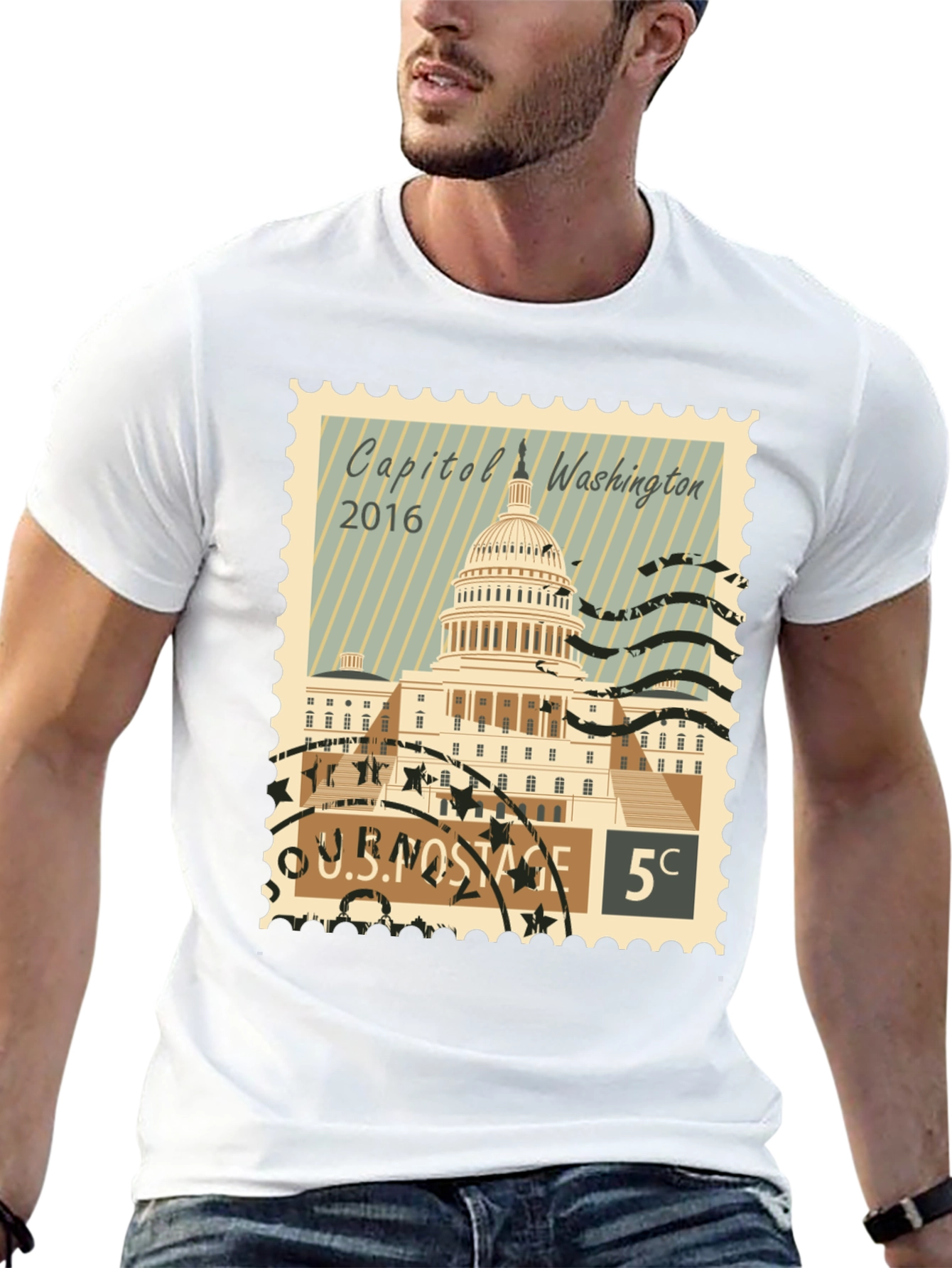 Capitol Washington Stamp T-Shirt