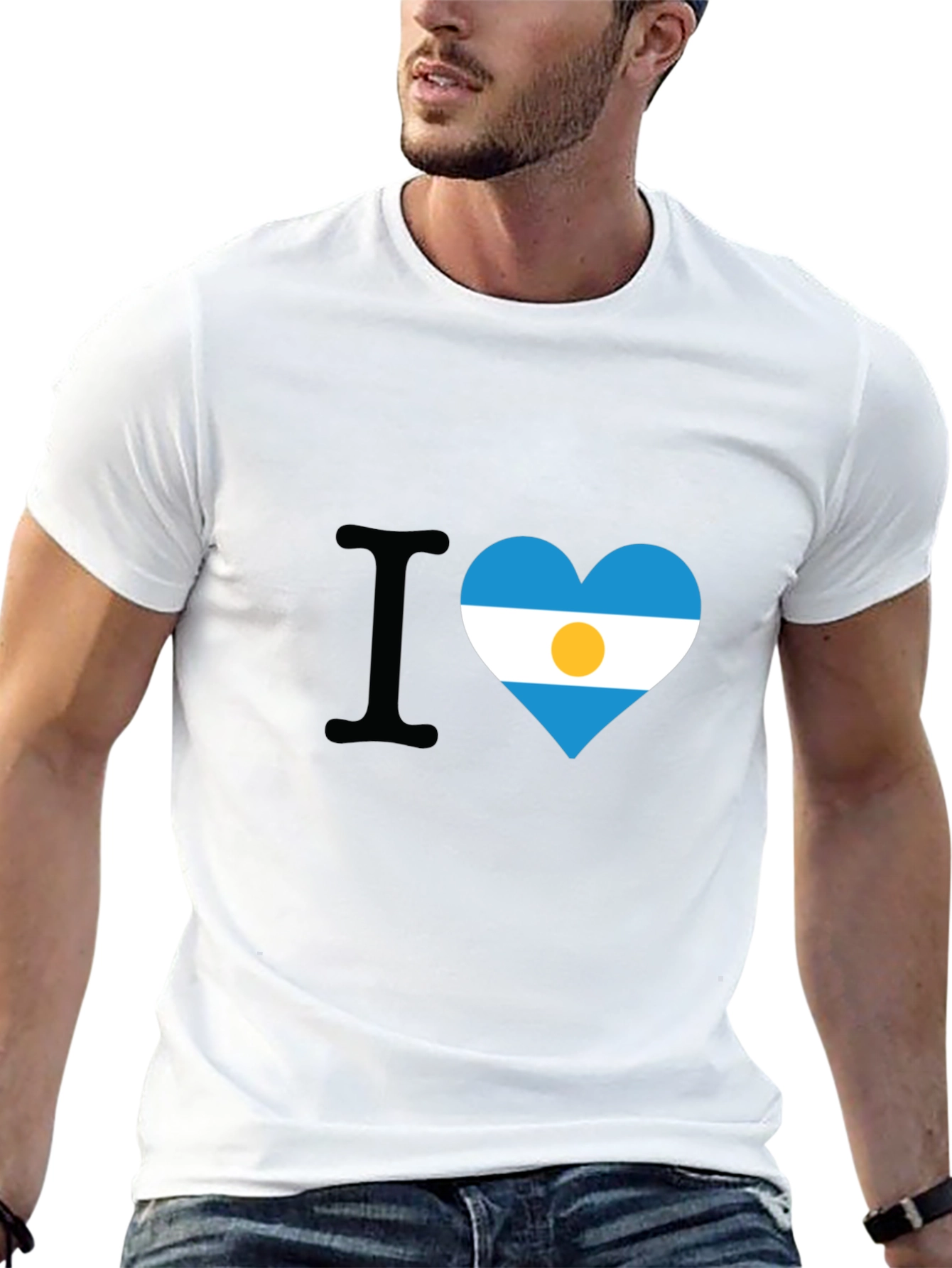 Argentina Flag Heart T-Shirt