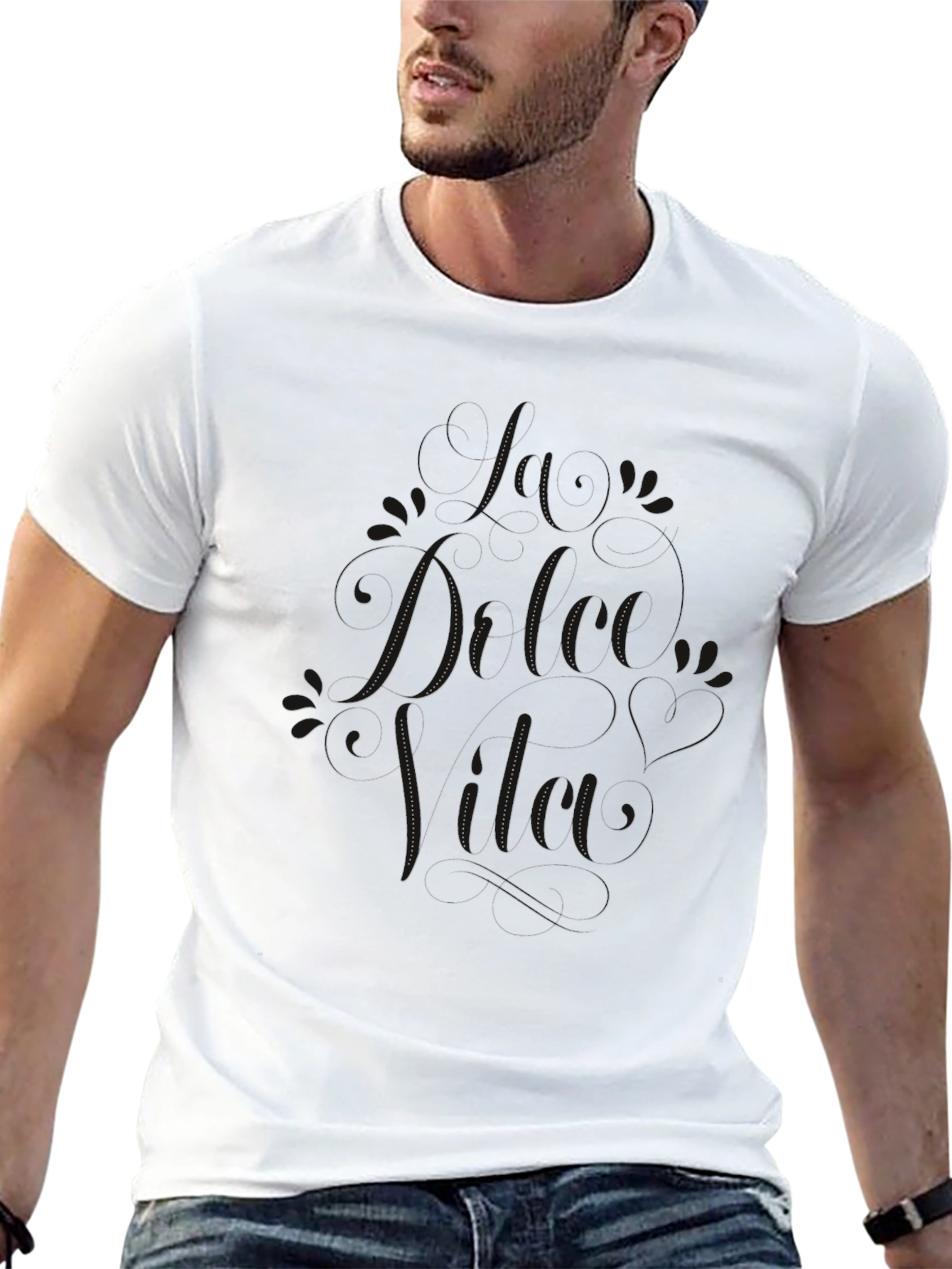 Mens Black Graphic T-Shirt: Oh Delta Vibes
