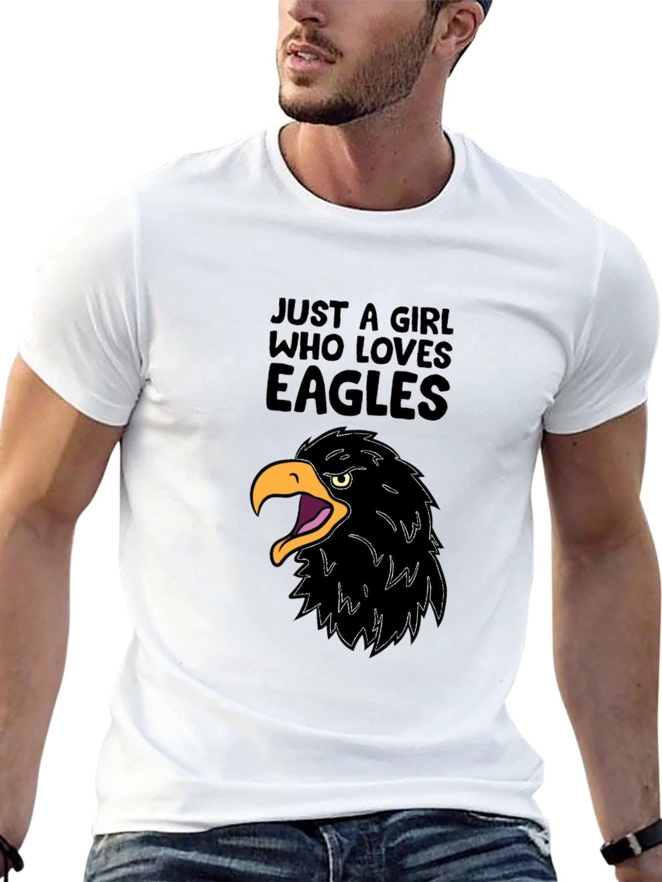 Girl Who Loves Eagles Graphic Tee