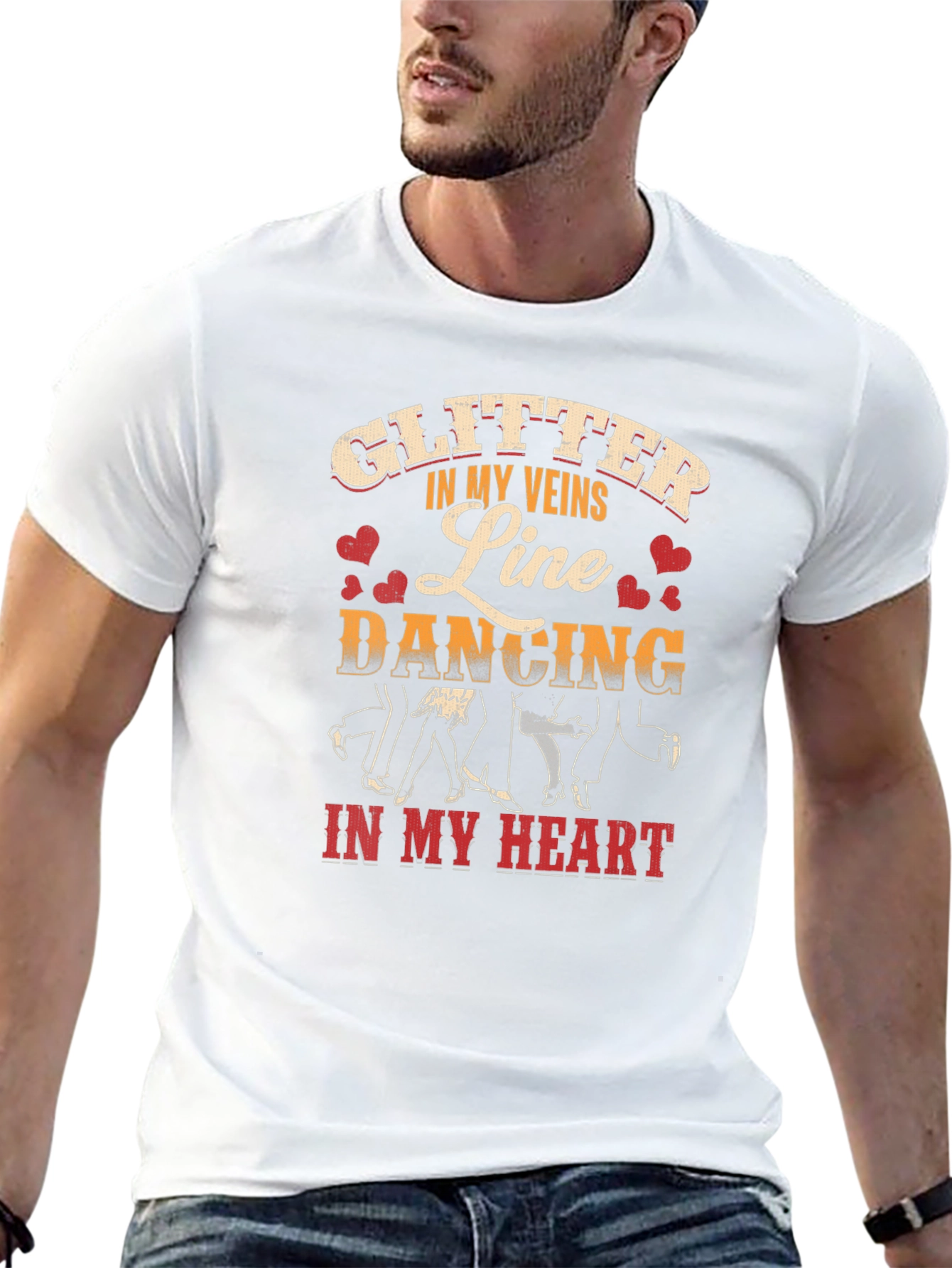 Line Dancing Glitter T-Shirt