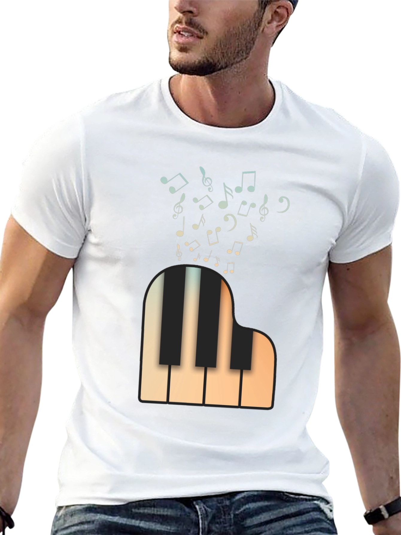 Musical Piano T-Shirt - Classic Design