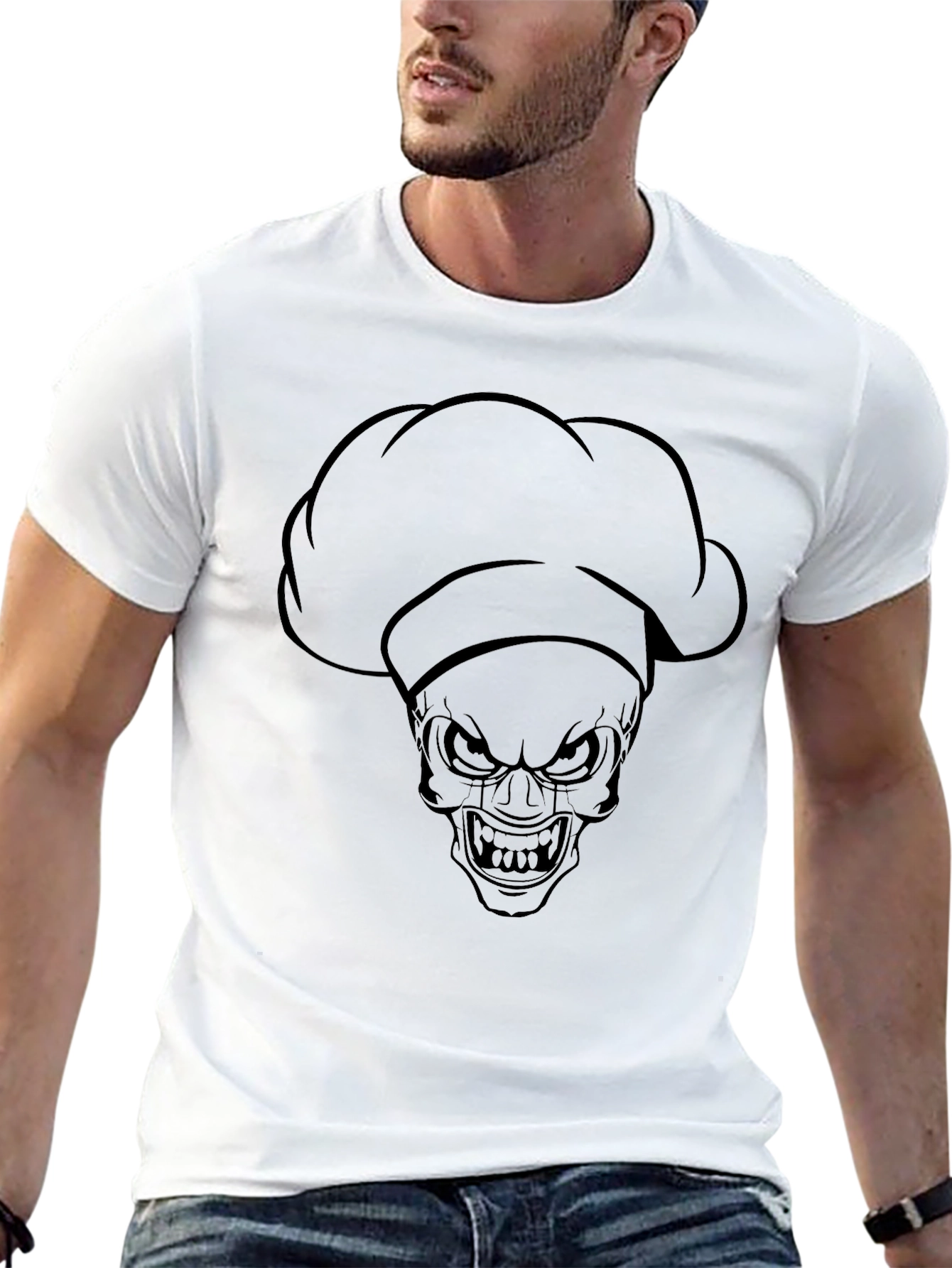 Chef Skull T-Shirt - Dark Humor Fashion