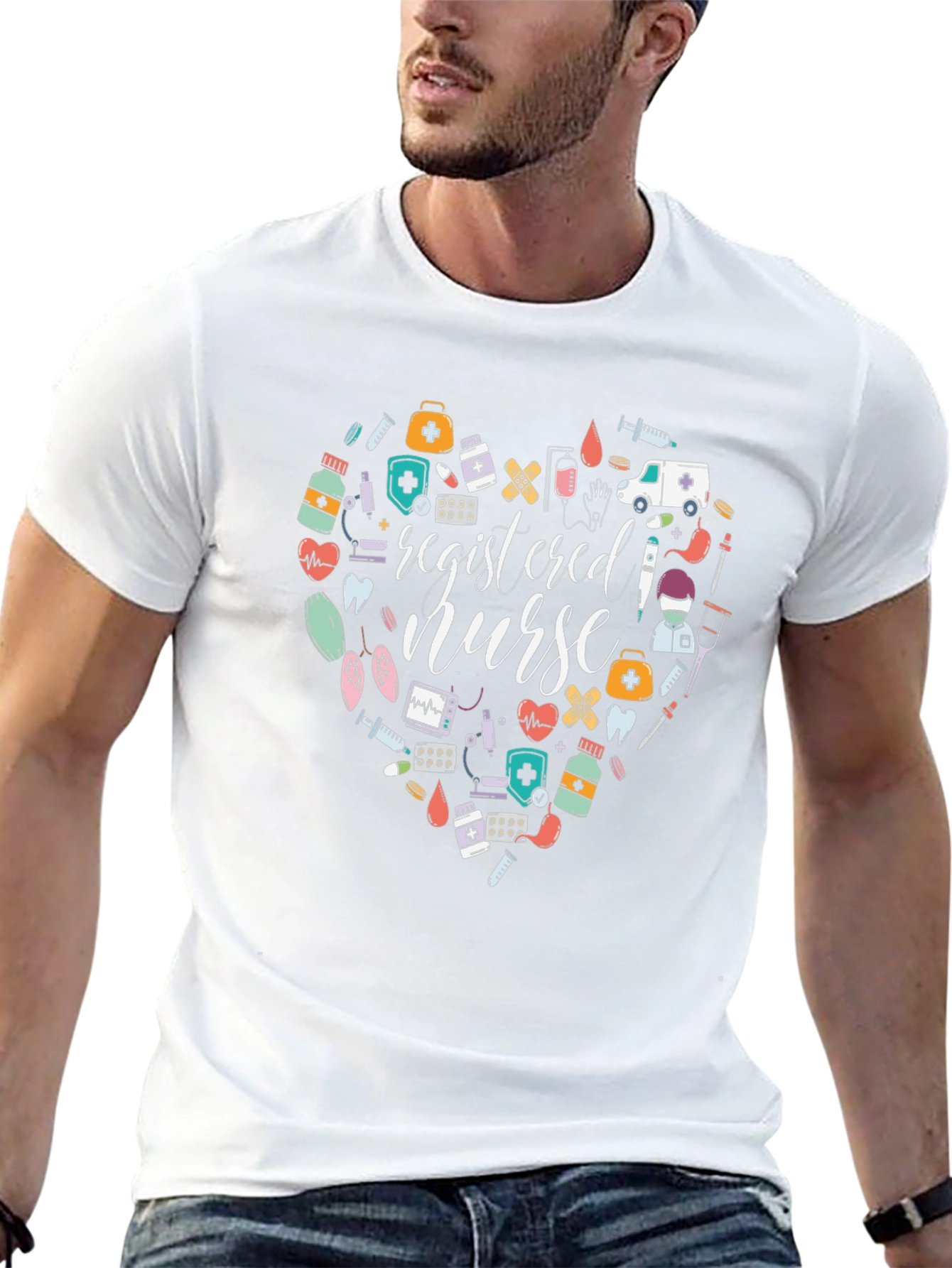 Registered Nurse Heart Graphic T-Shirt